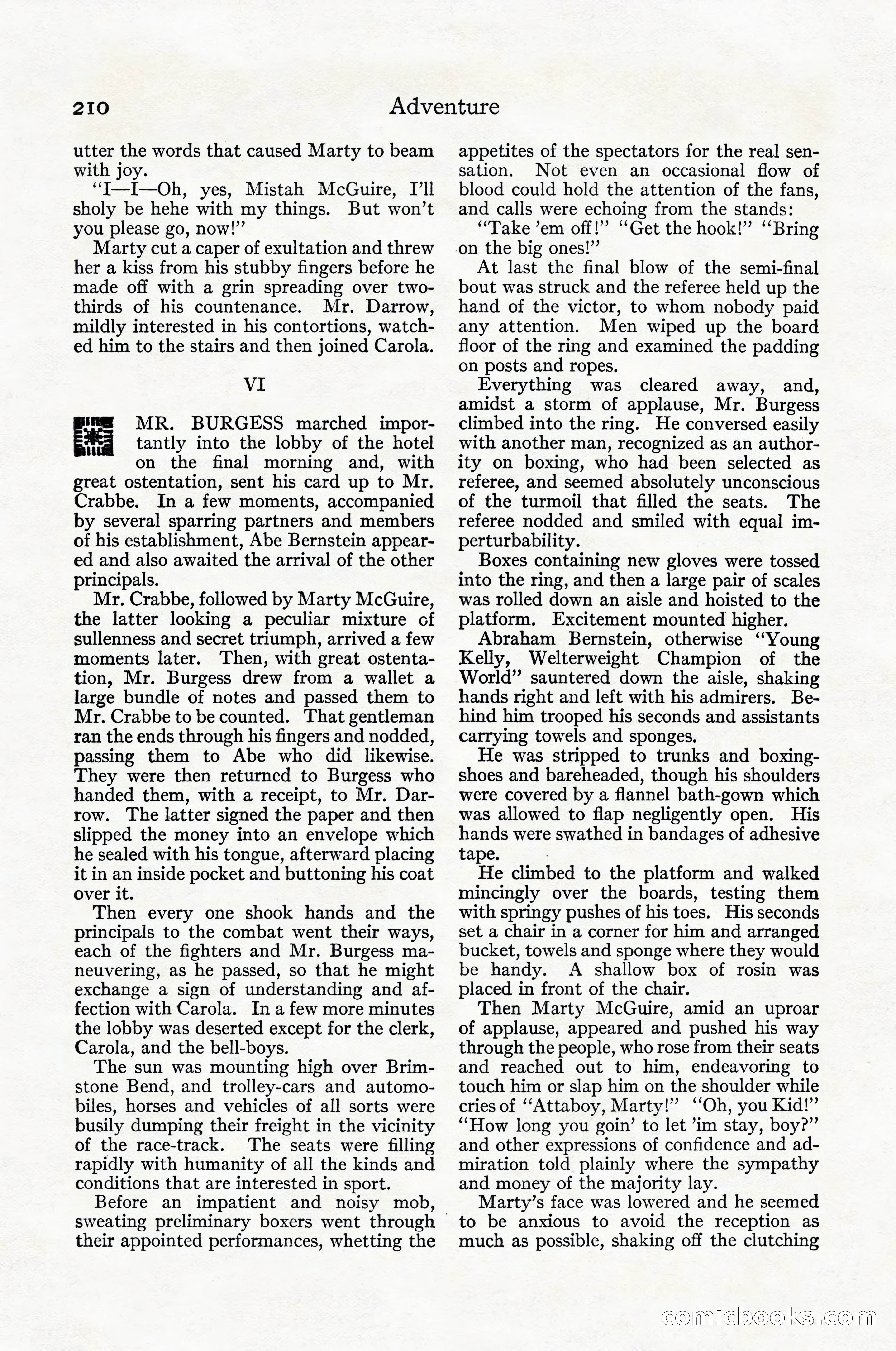 Adventure Magazine Cover, April 1916 — page 212 of 228