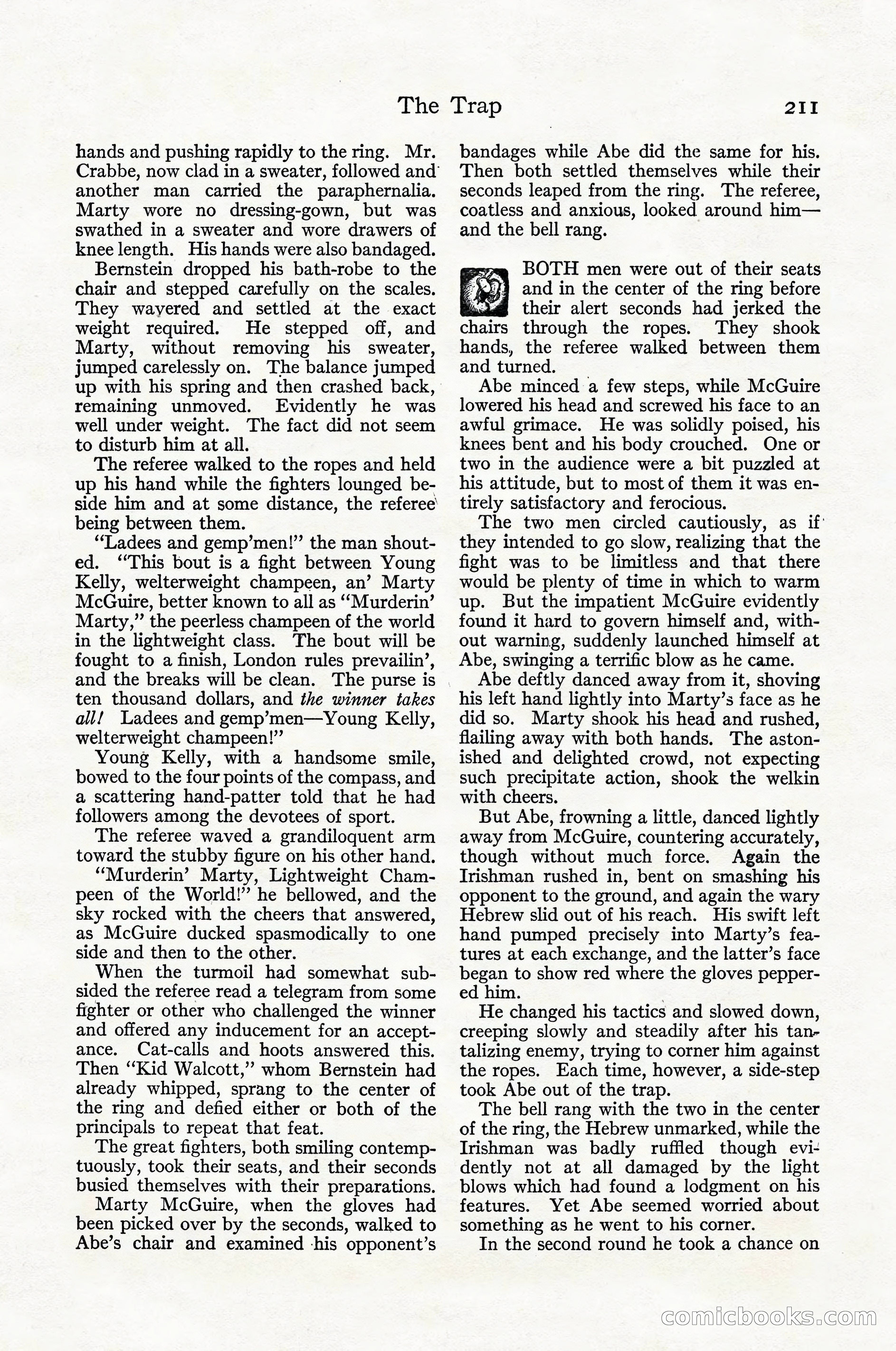Adventure Magazine Cover, April 1916 — page 213 of 228