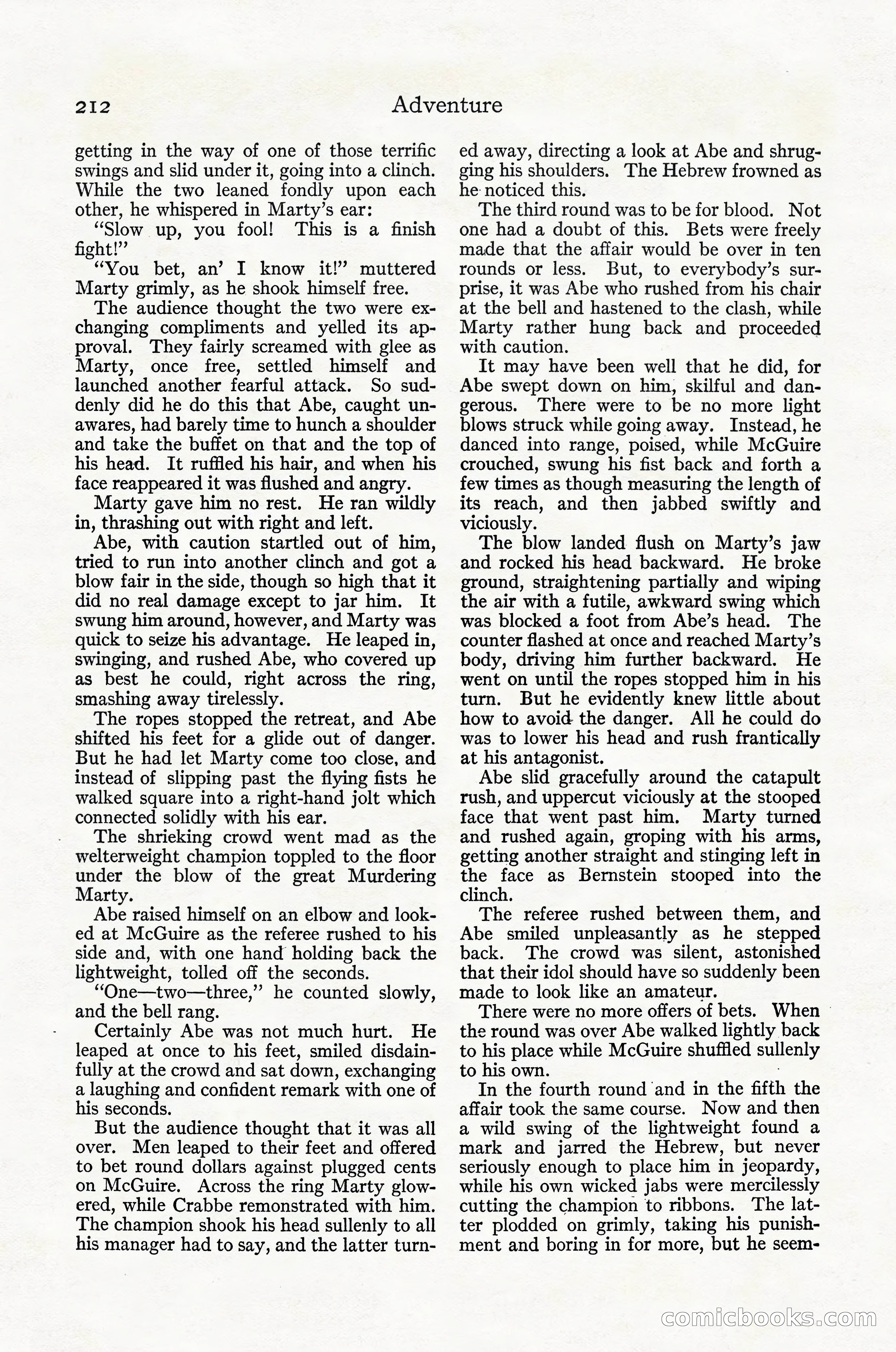 Adventure Magazine Cover, April 1916 — page 214 of 228