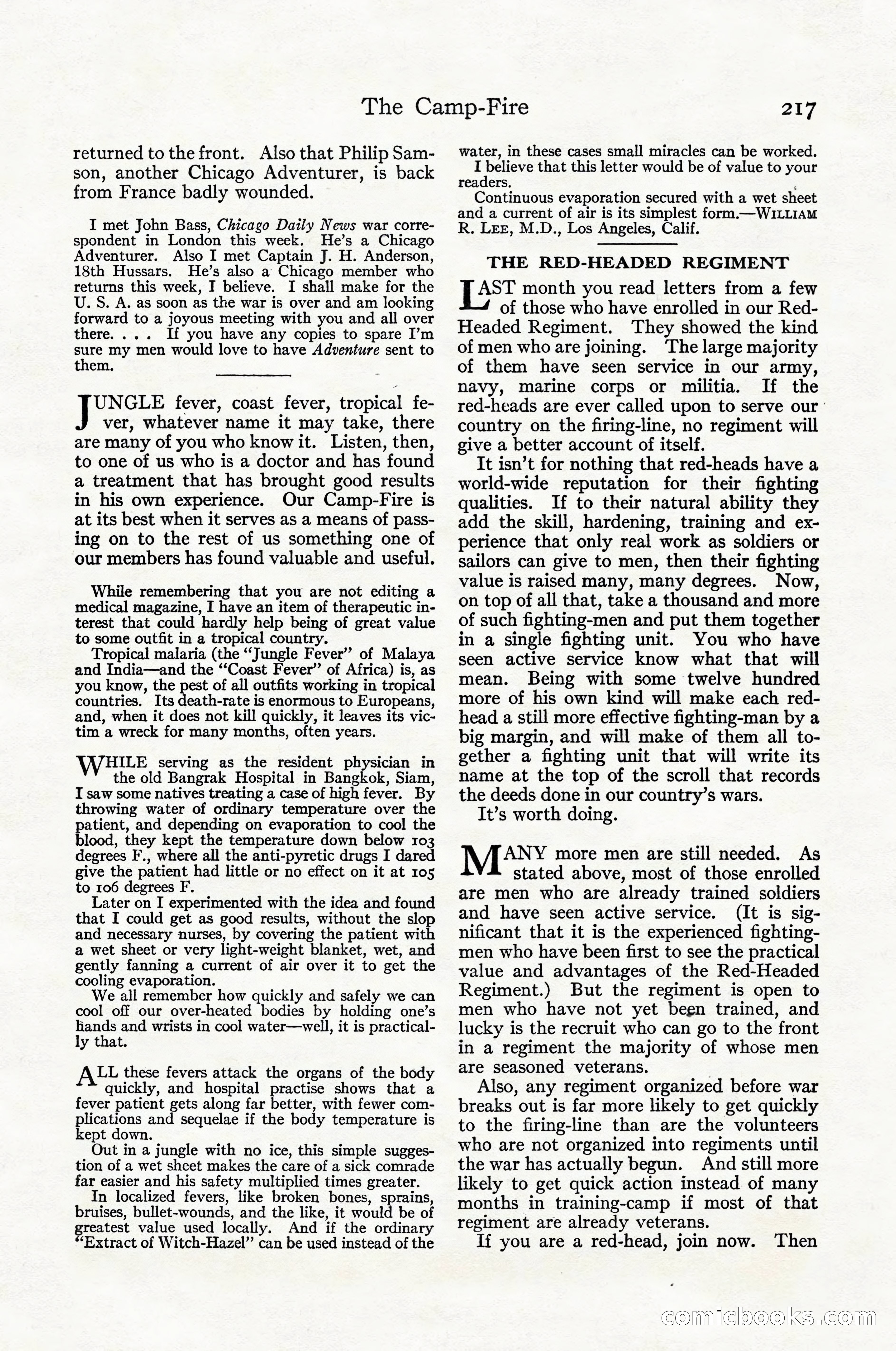 Adventure Magazine Cover, April 1916 — page 219 of 228