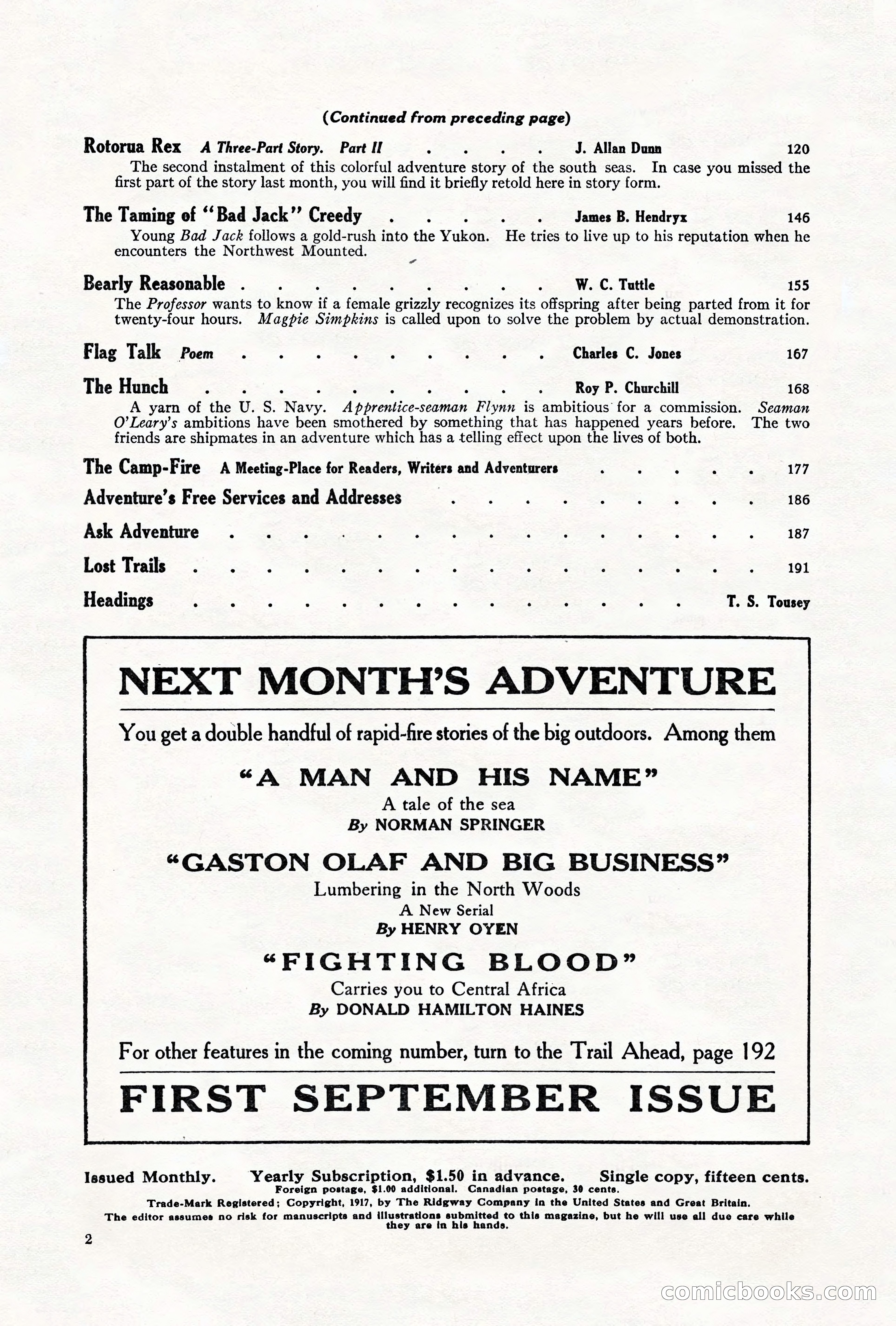 Adventure, August 1917 — page 4 of 196