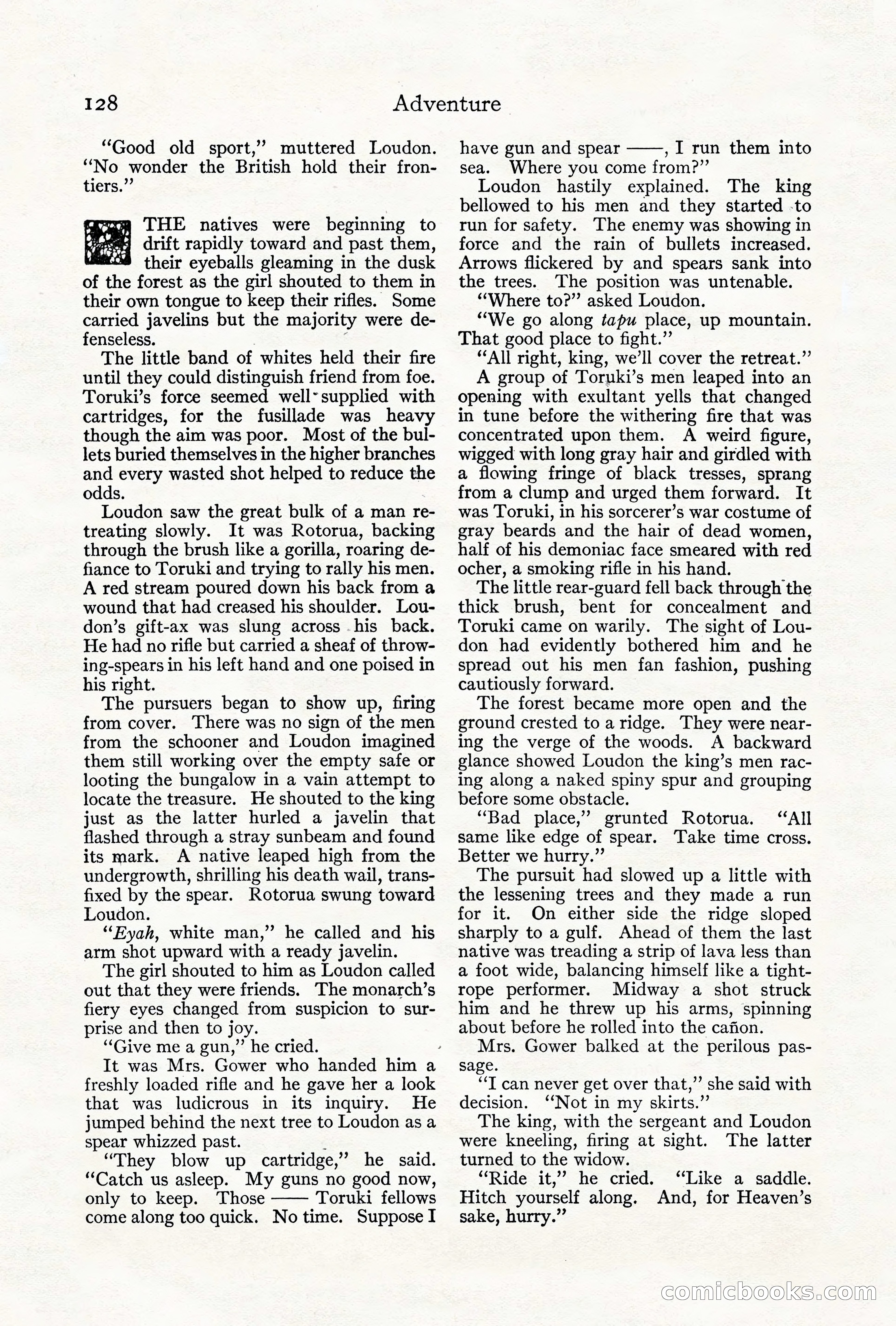 Adventure, August 1917 — page 130 of 196