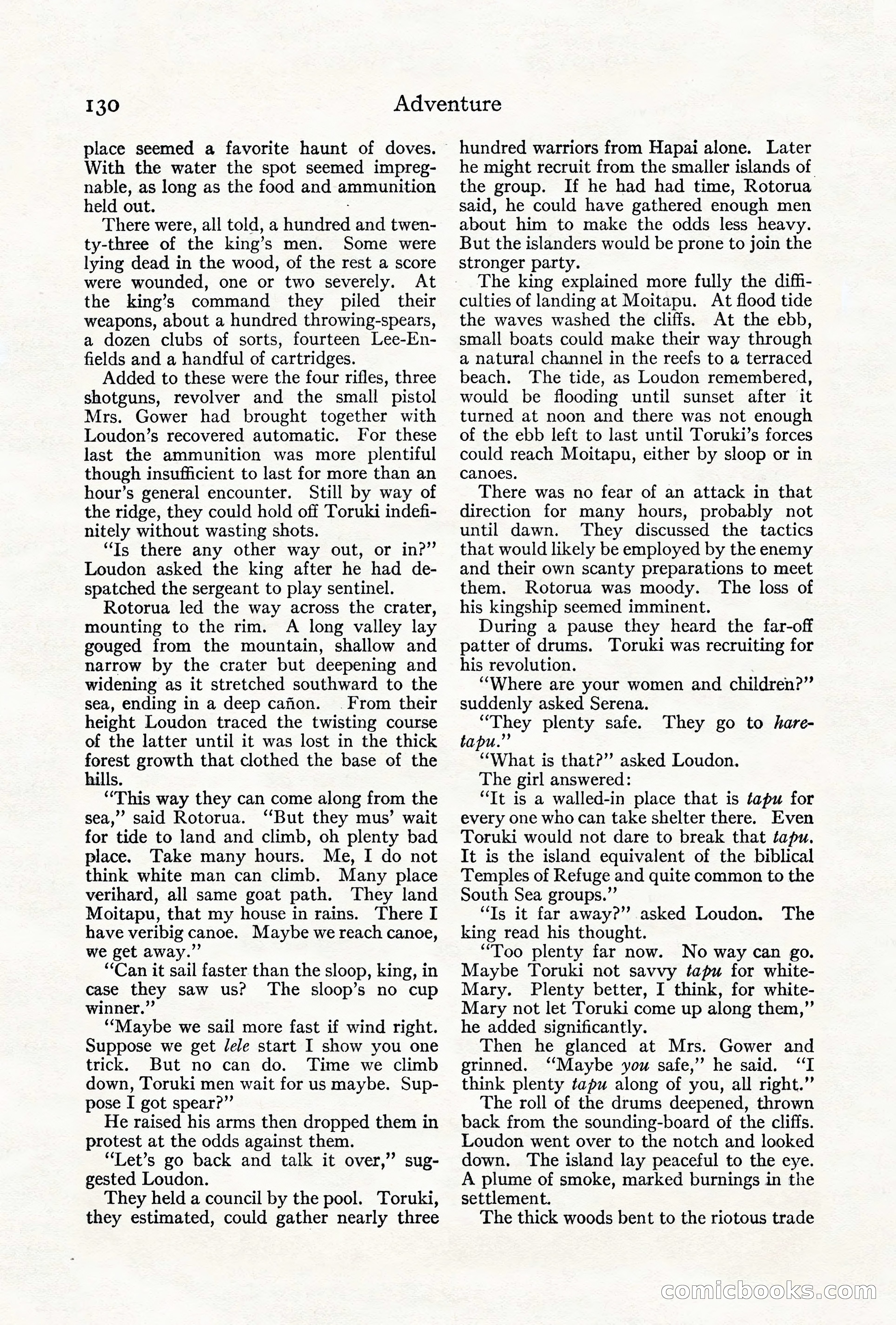 Adventure, August 1917 — page 132 of 196