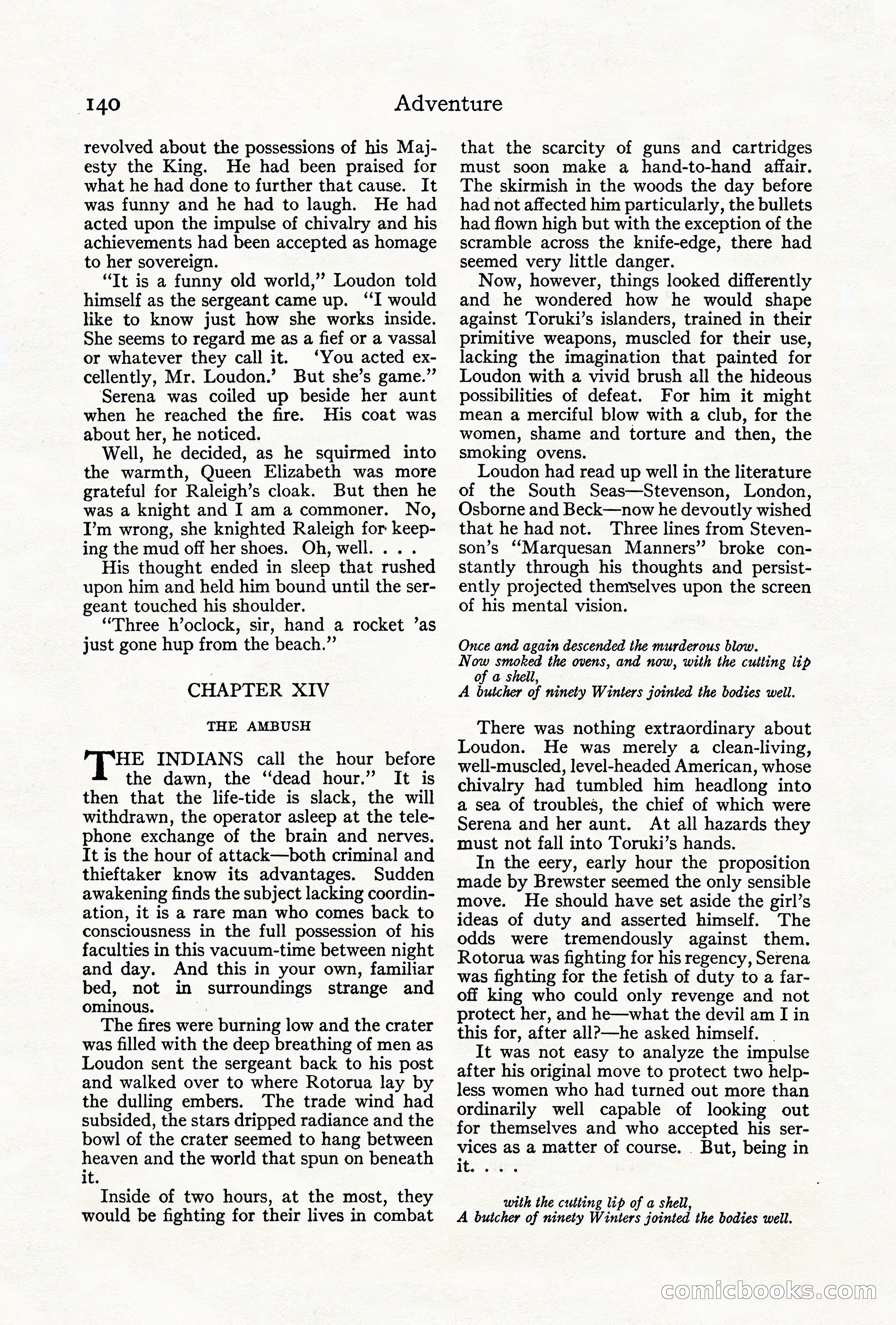 Adventure, August 1917 — page 142 of 196