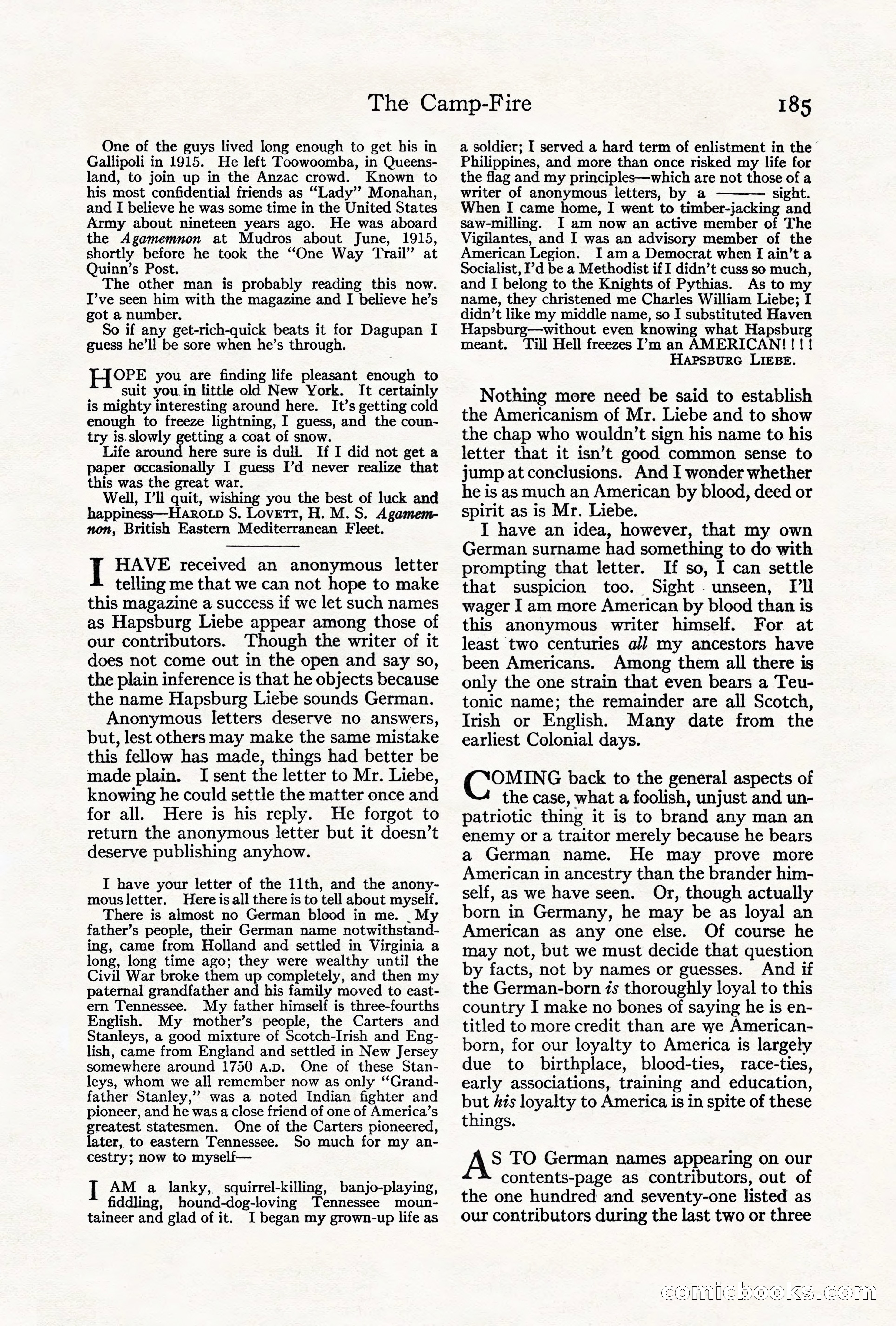 Adventure, August 1917 — page 187 of 196