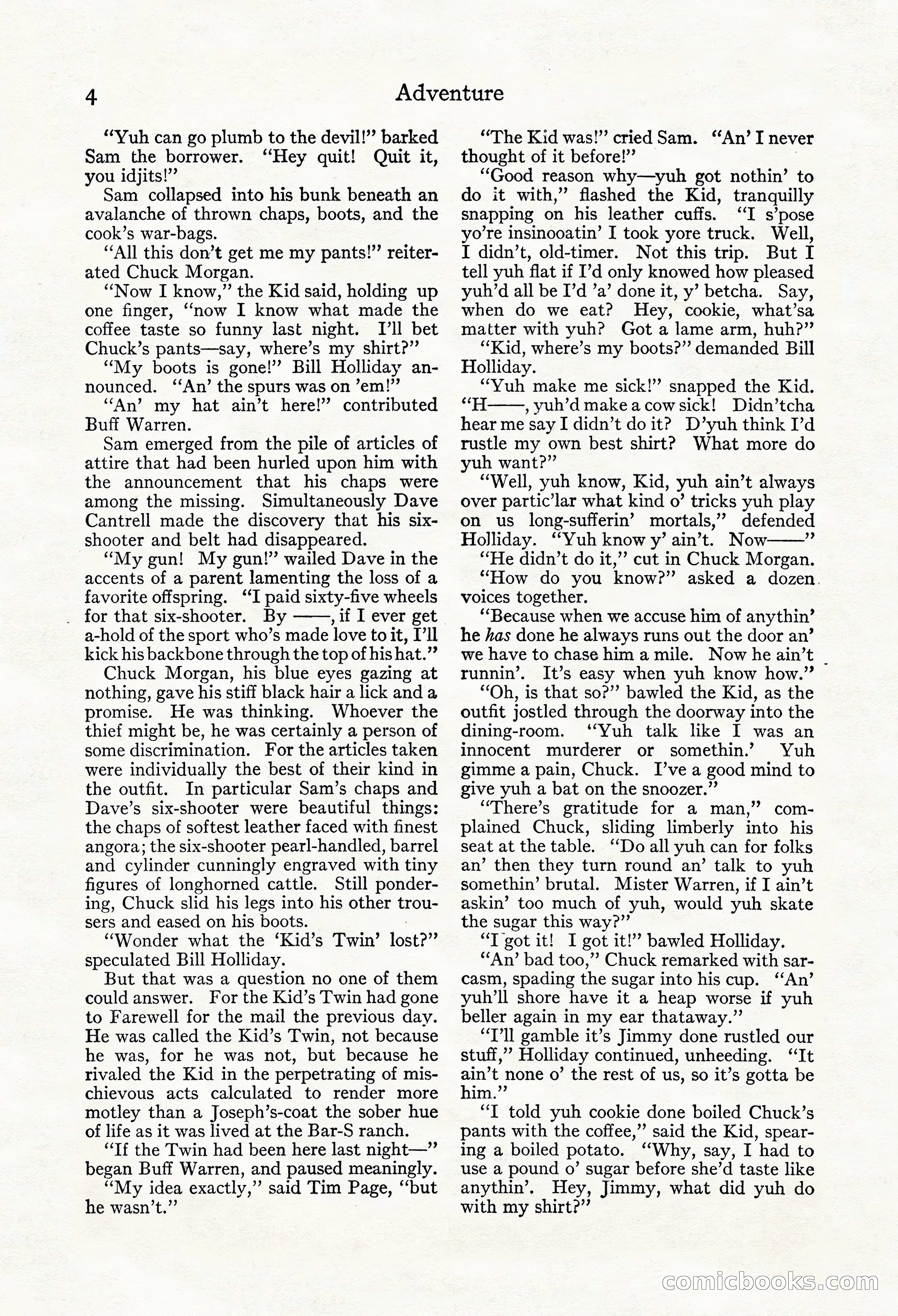 Adventure Magazine, Mid-September 1917 — page 6 of 196