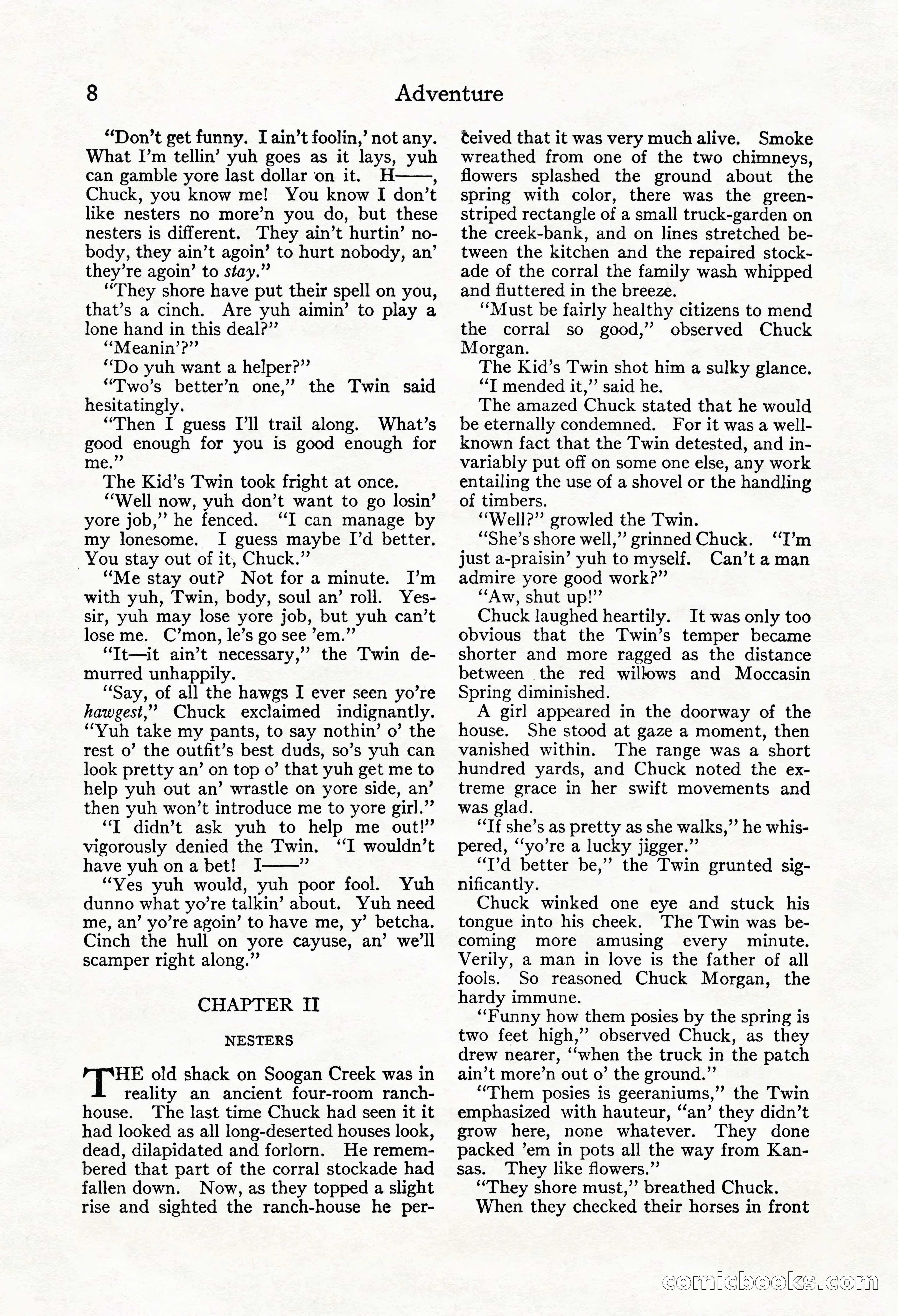 Adventure Magazine, Mid-September 1917 — page 10 of 196