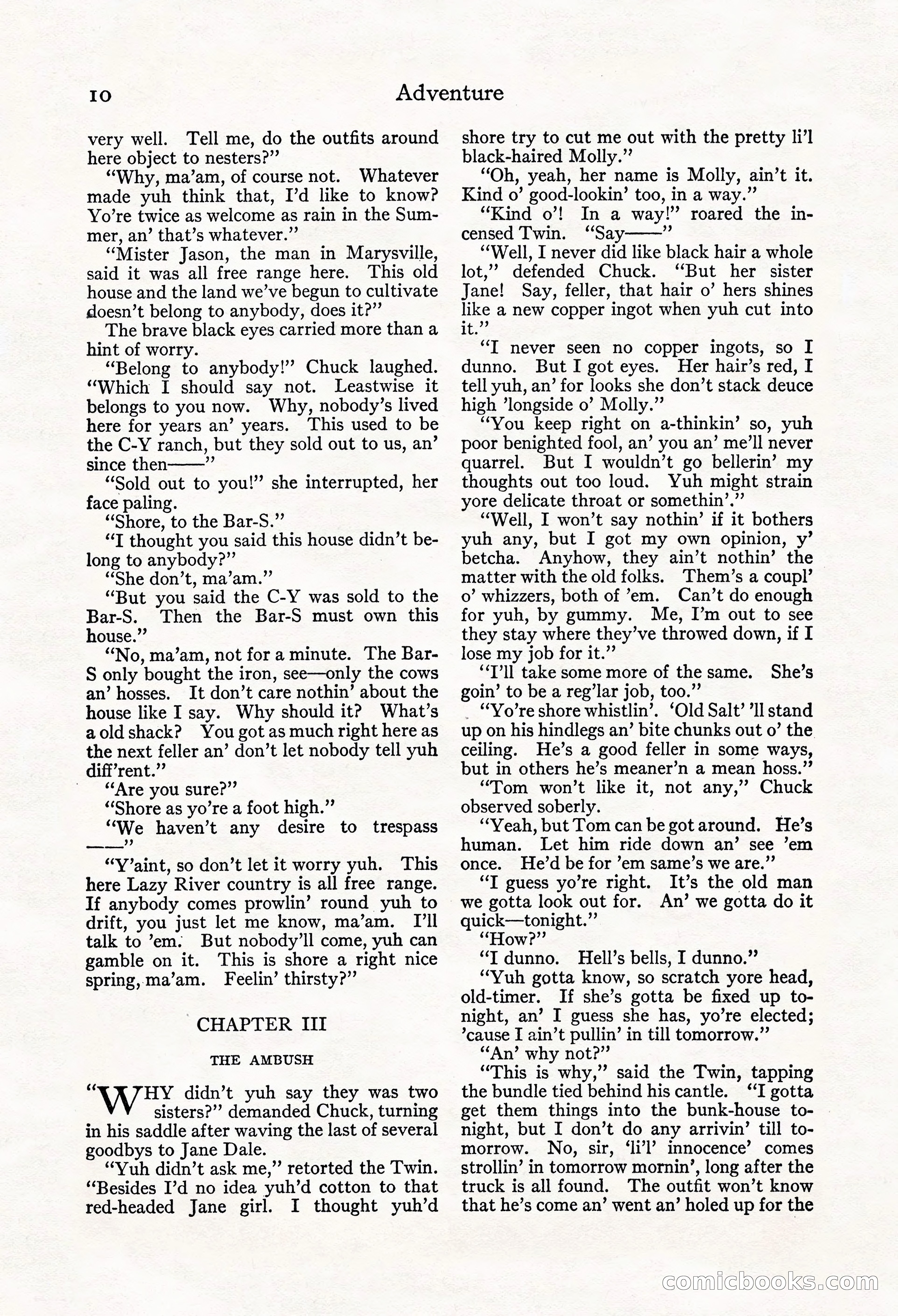 Adventure Magazine, Mid-September 1917 — page 12 of 196