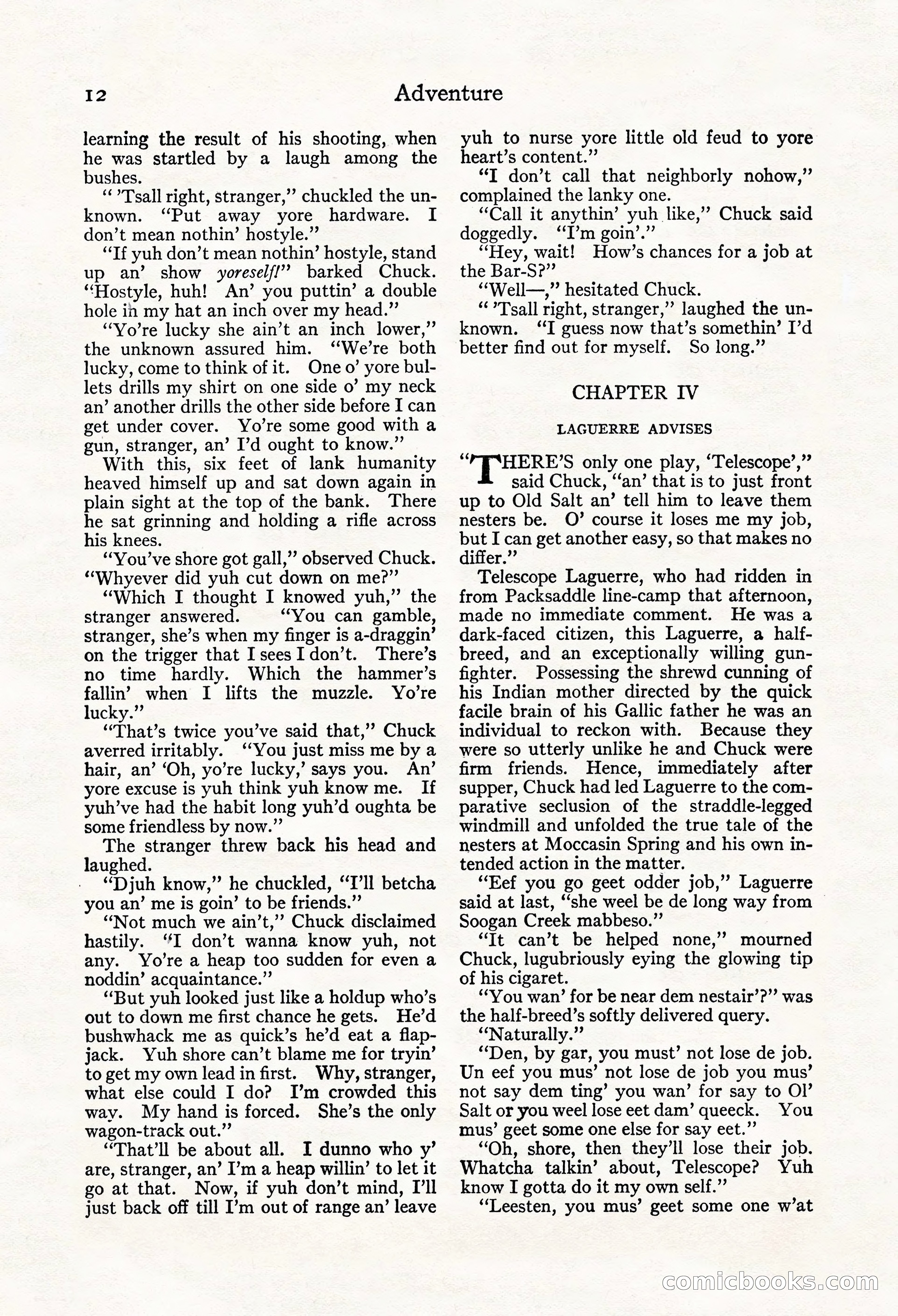 Adventure Magazine, Mid-September 1917 — page 14 of 196