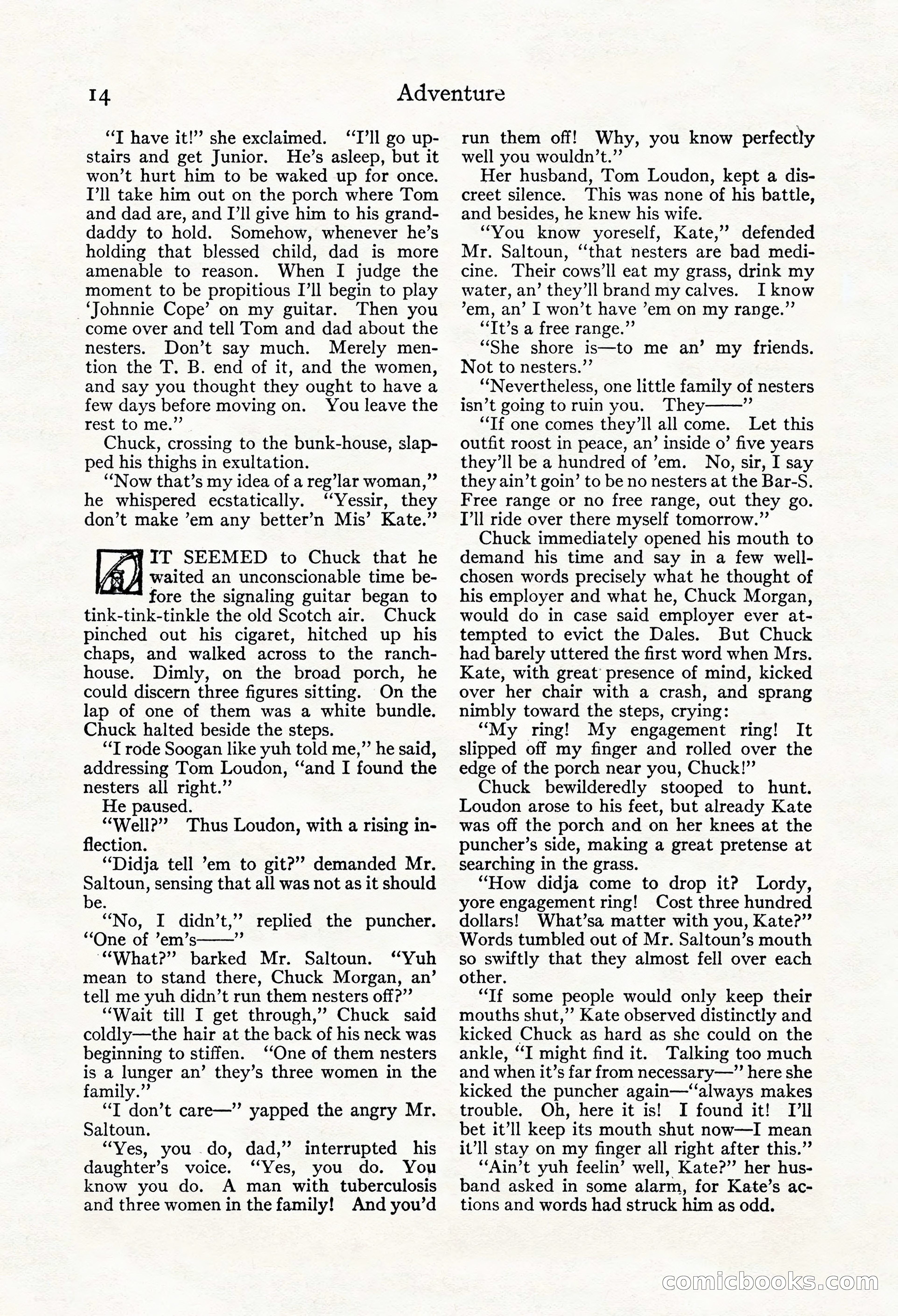 Adventure Magazine, Mid-September 1917 — page 16 of 196