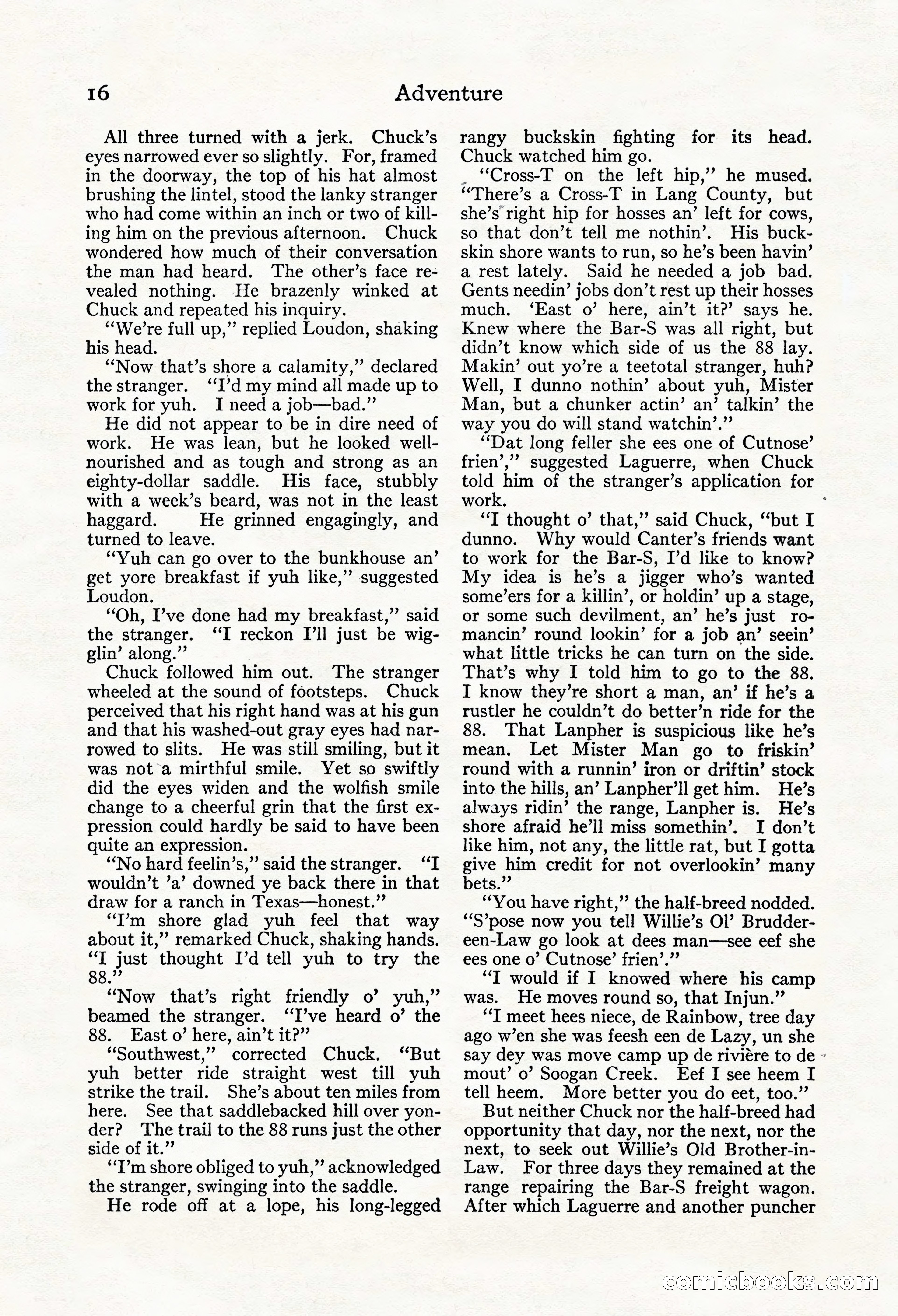 Adventure Magazine, Mid-September 1917 — page 18 of 196