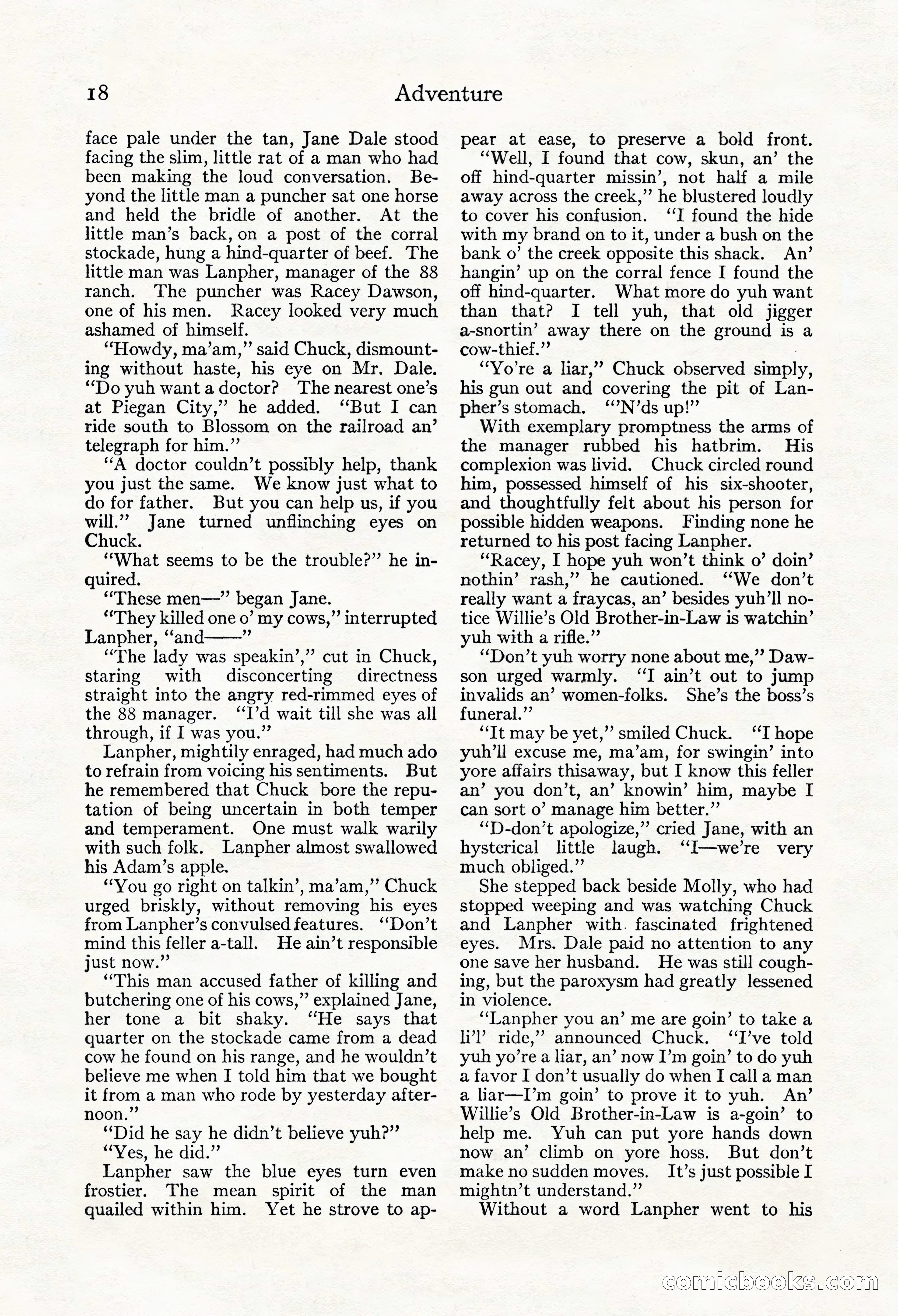 Adventure Magazine, Mid-September 1917 — page 20 of 196