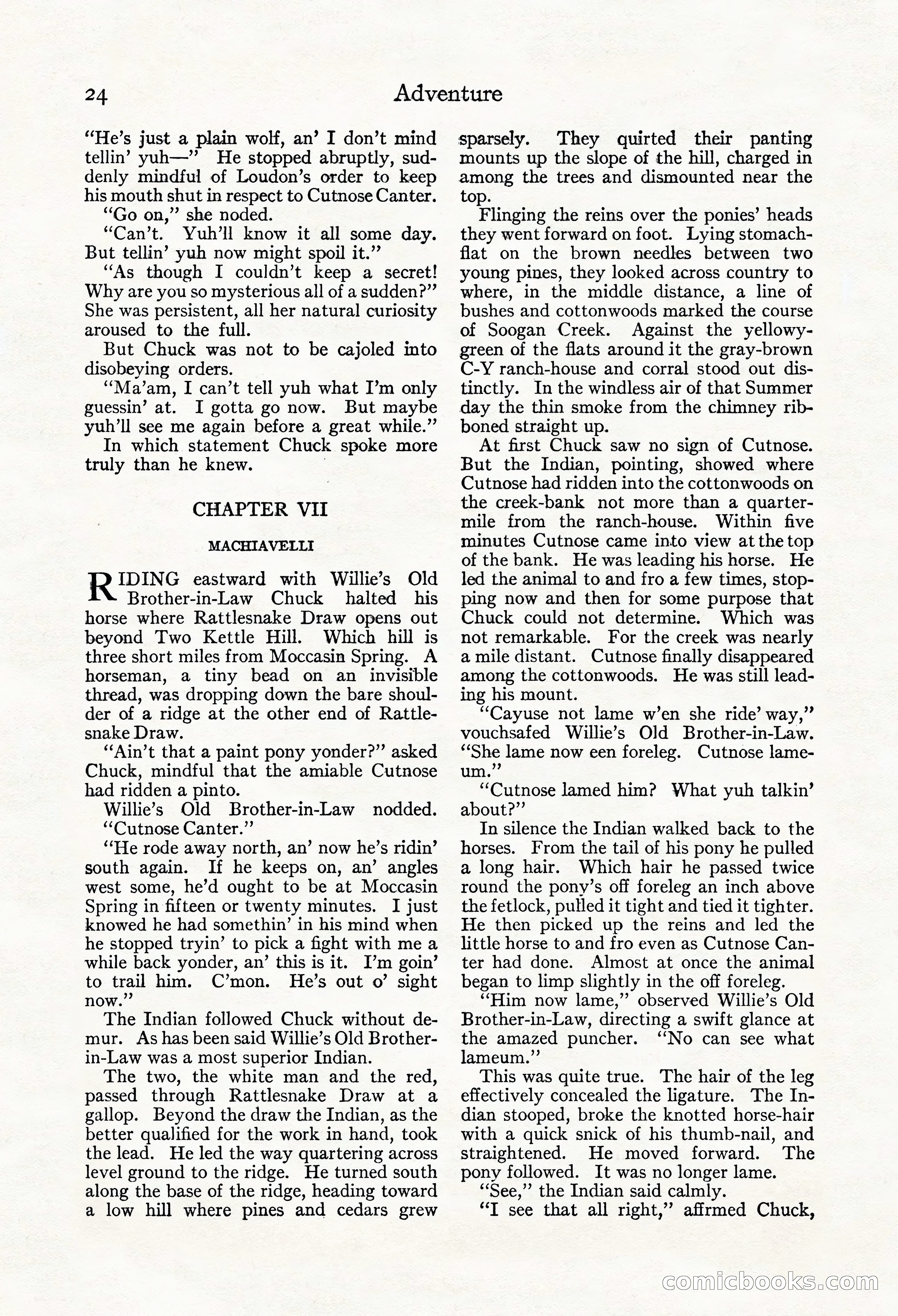 Adventure Magazine, Mid-September 1917 — page 26 of 196