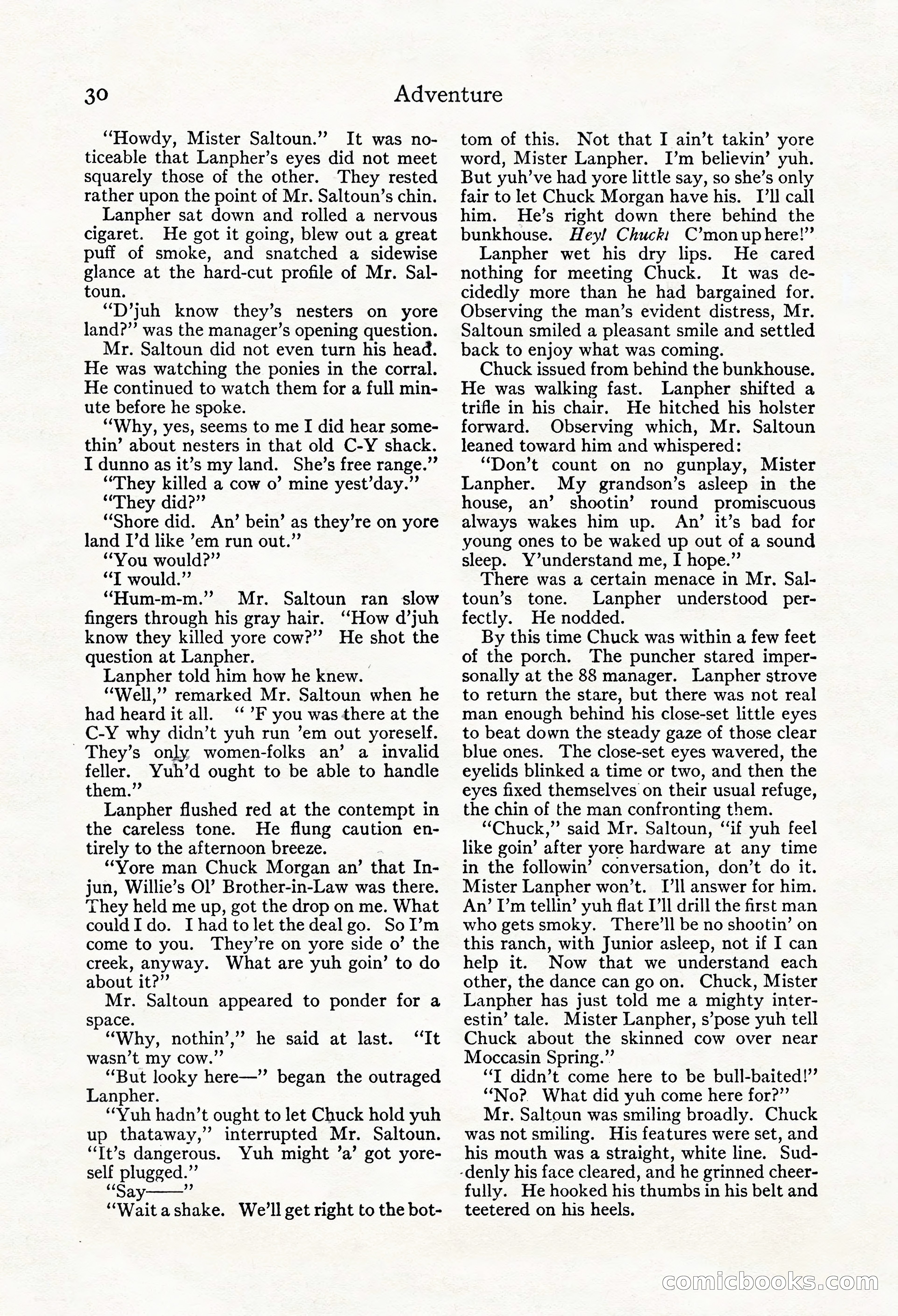 Adventure Magazine, Mid-September 1917 — page 32 of 196