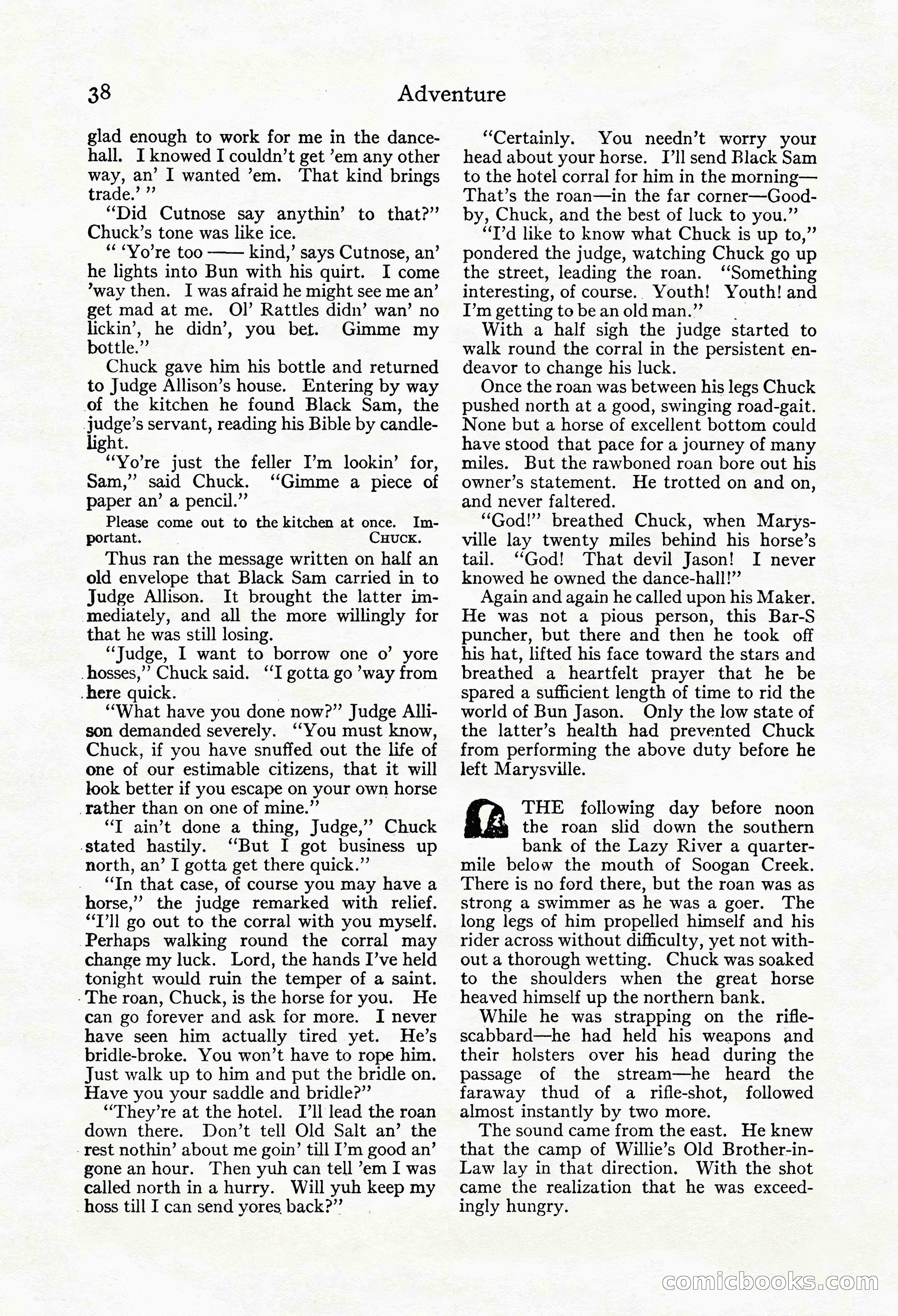 Adventure Magazine, Mid-September 1917 — page 40 of 196
