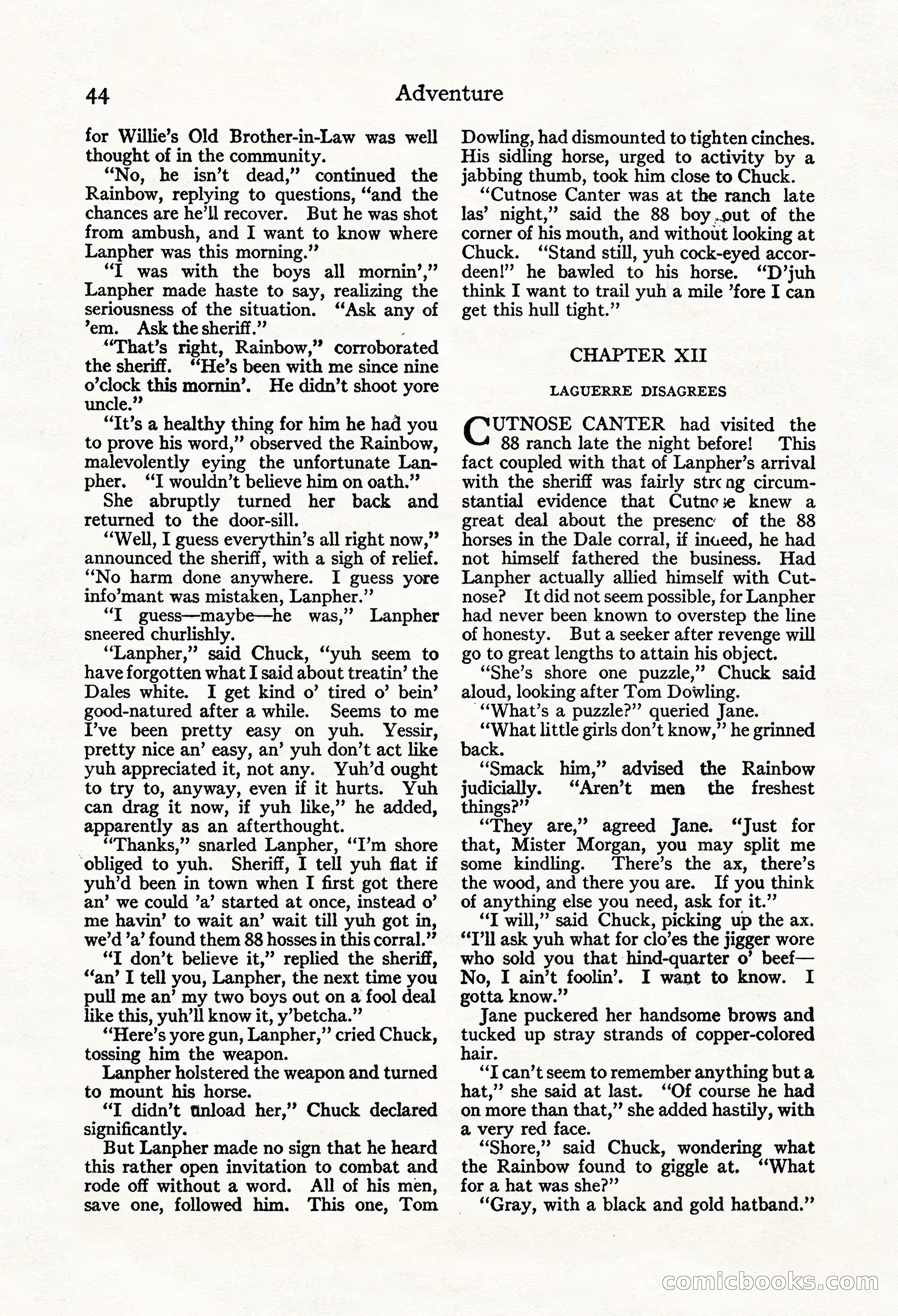Adventure Magazine, Mid-September 1917 — page 46 of 196
