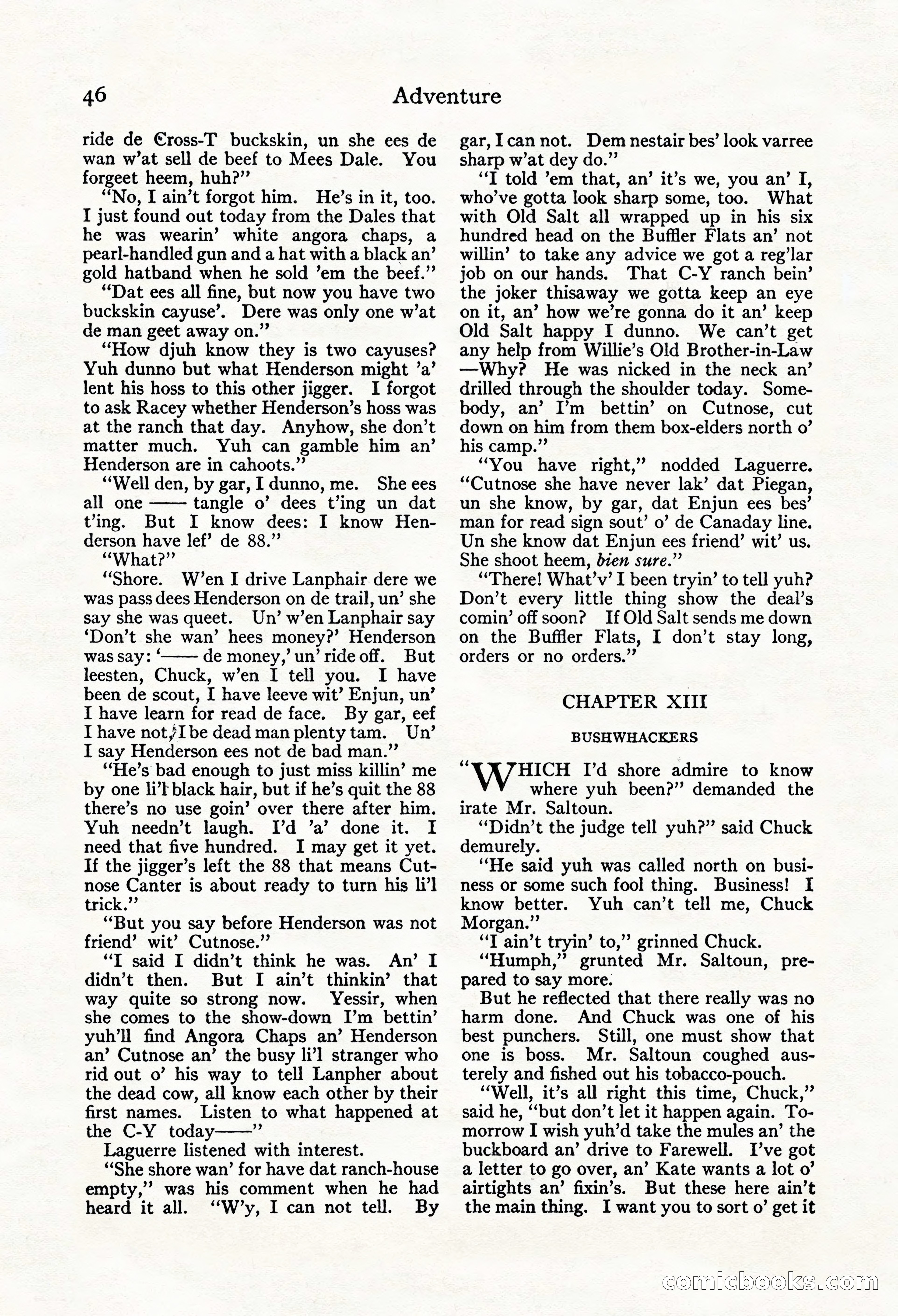 Adventure Magazine, Mid-September 1917 — page 48 of 196