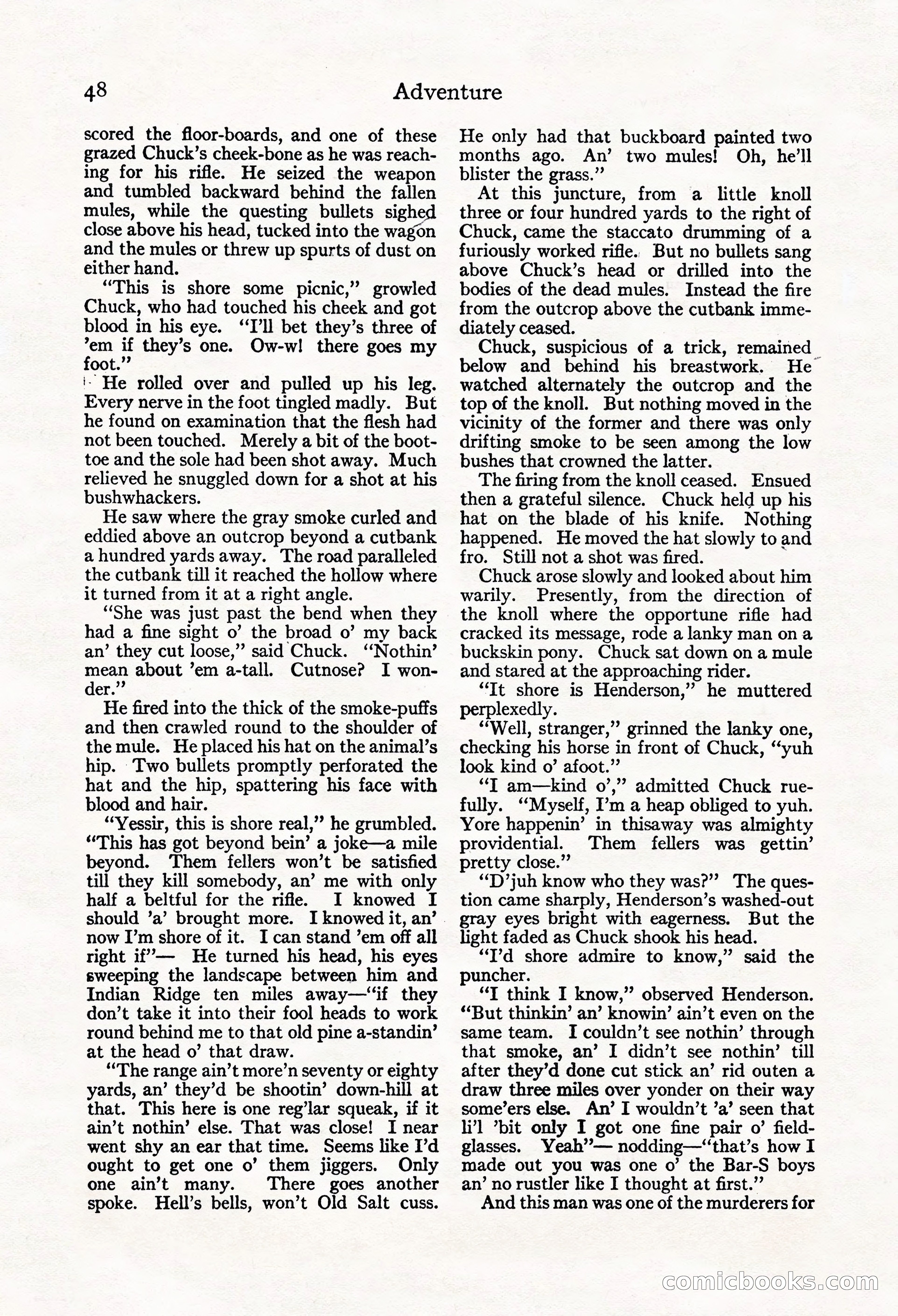 Adventure Magazine, Mid-September 1917 — page 50 of 196