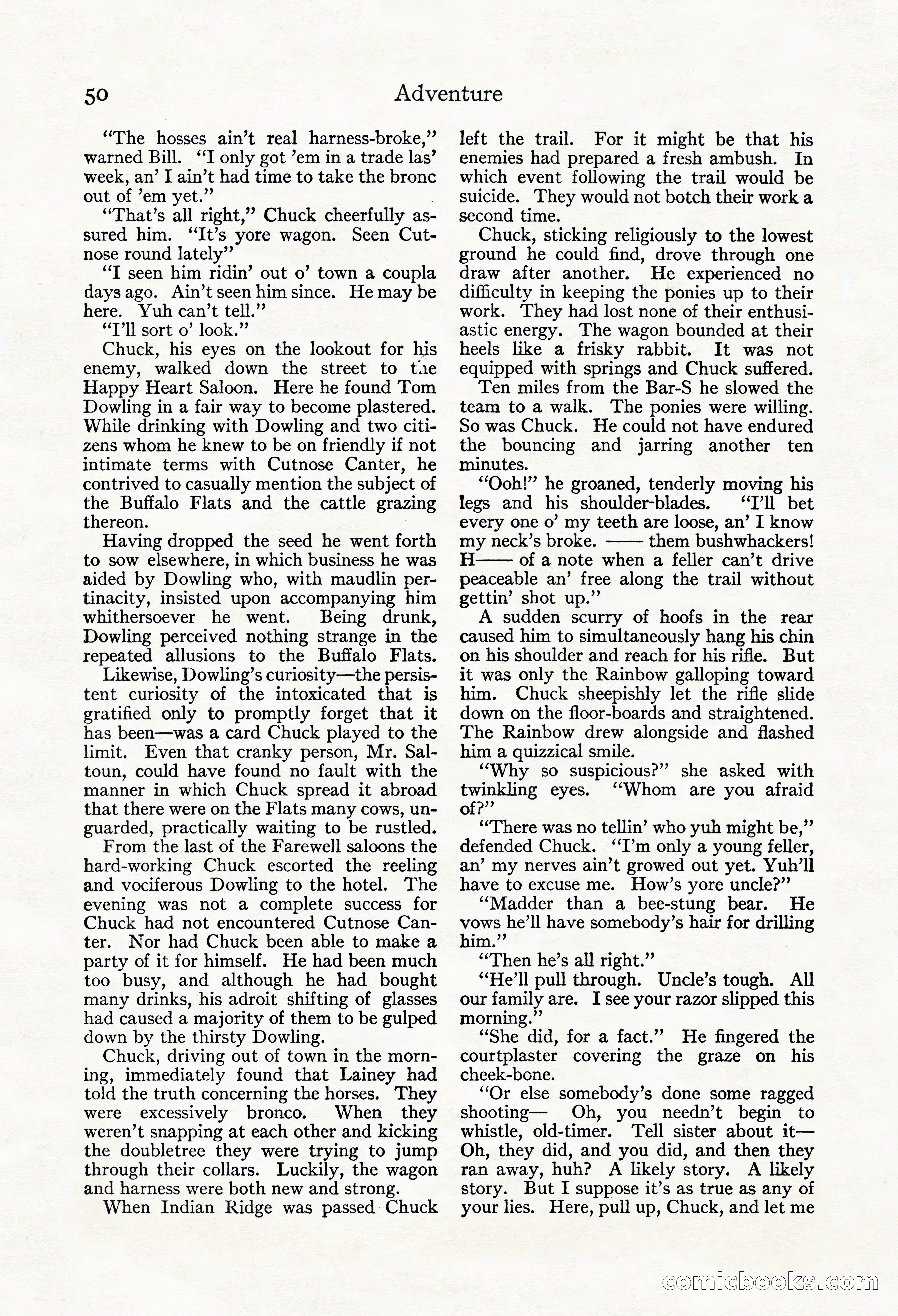 Adventure Magazine, Mid-September 1917 — page 52 of 196