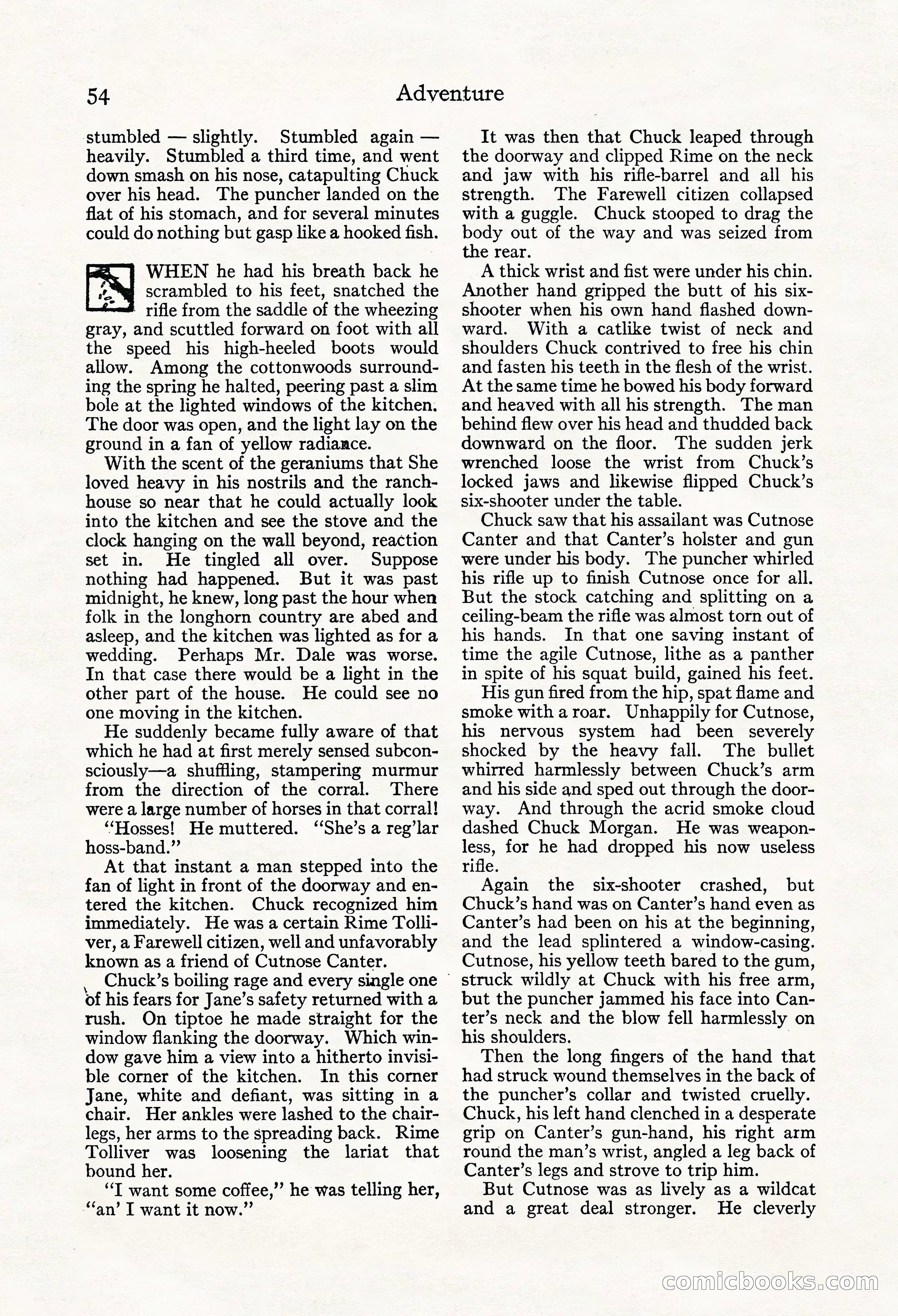 Adventure Magazine, Mid-September 1917 — page 56 of 196