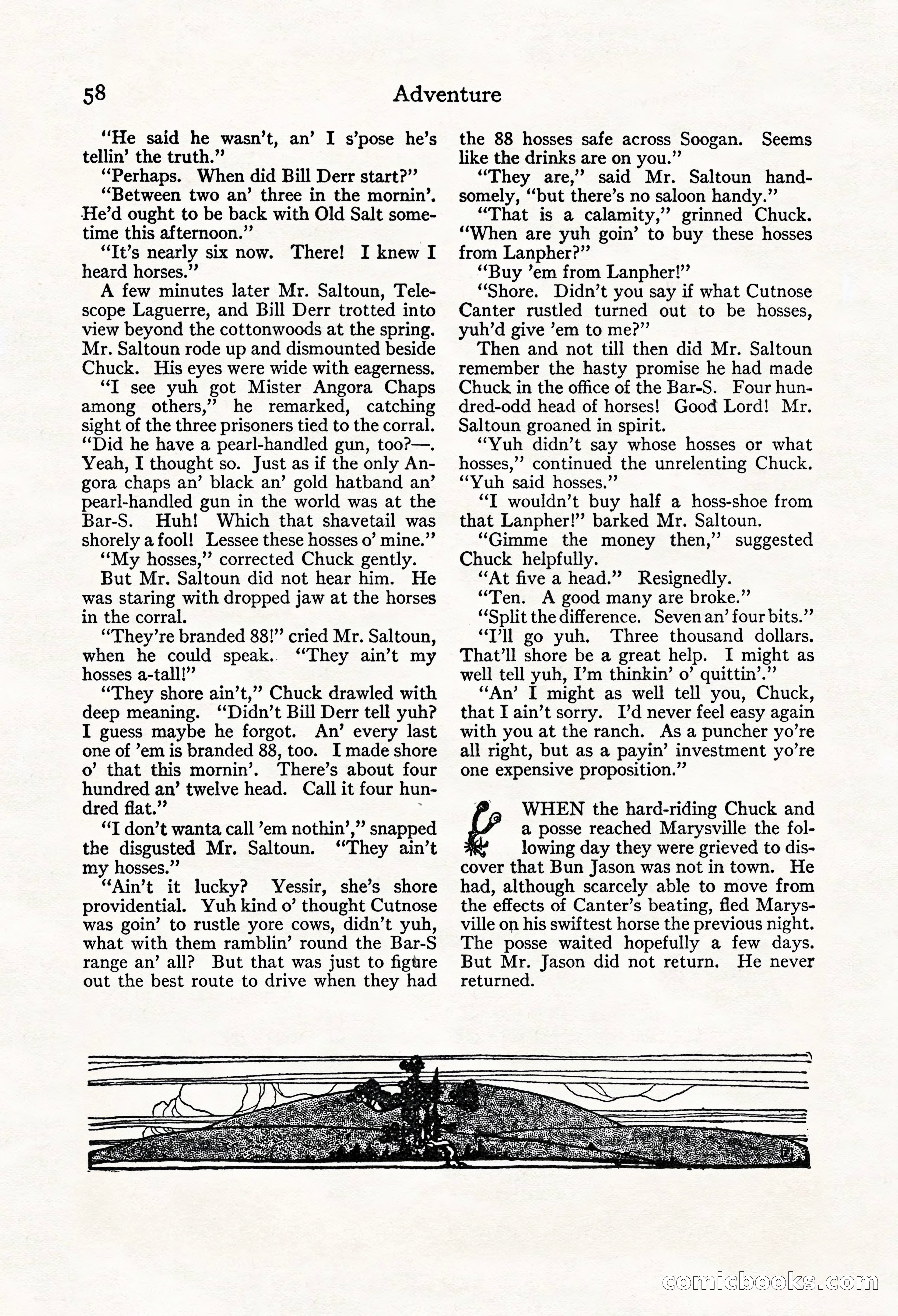 Adventure Magazine, Mid-September 1917 — page 60 of 196
