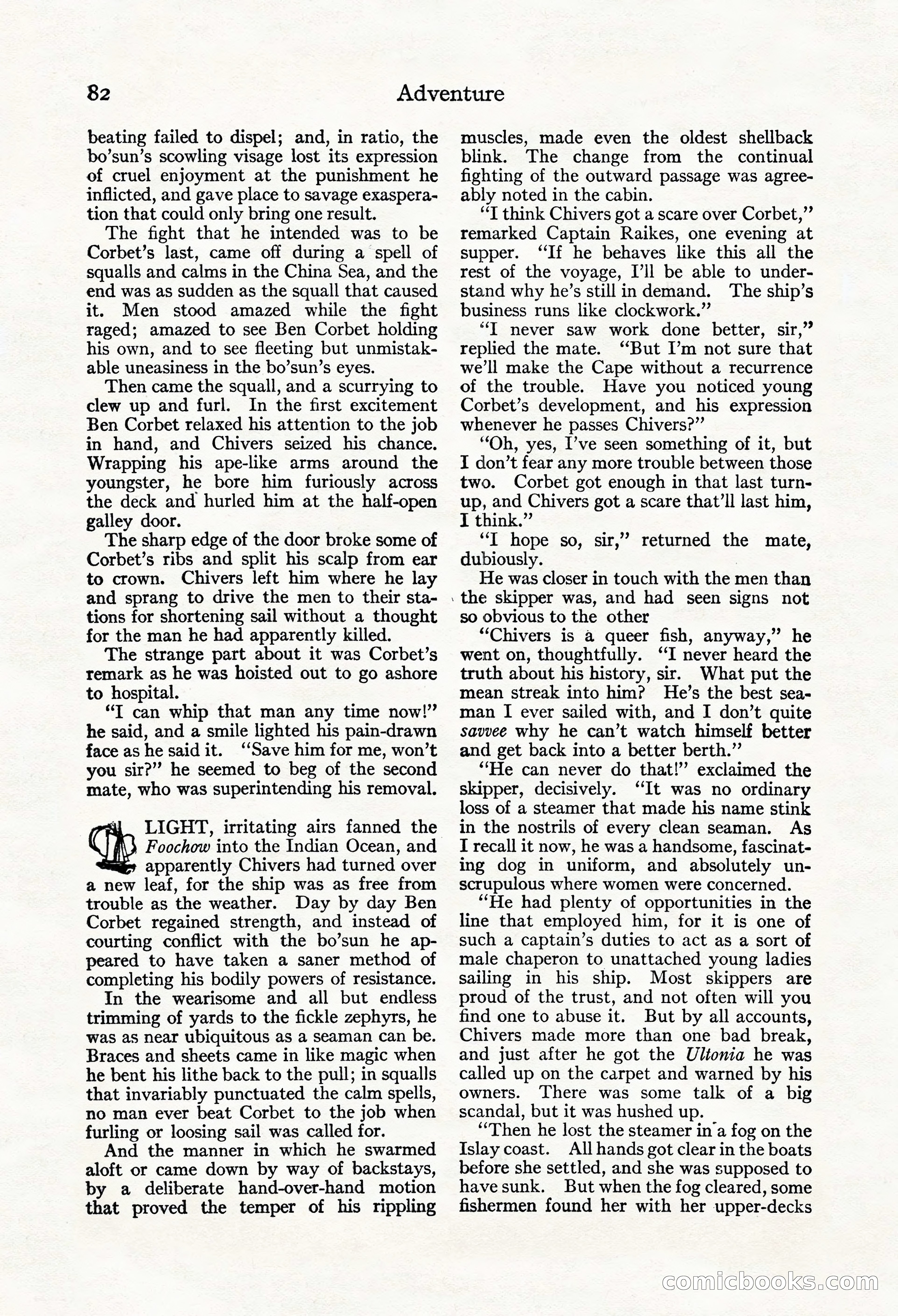 Adventure Magazine, Mid-September 1917 — page 84 of 196