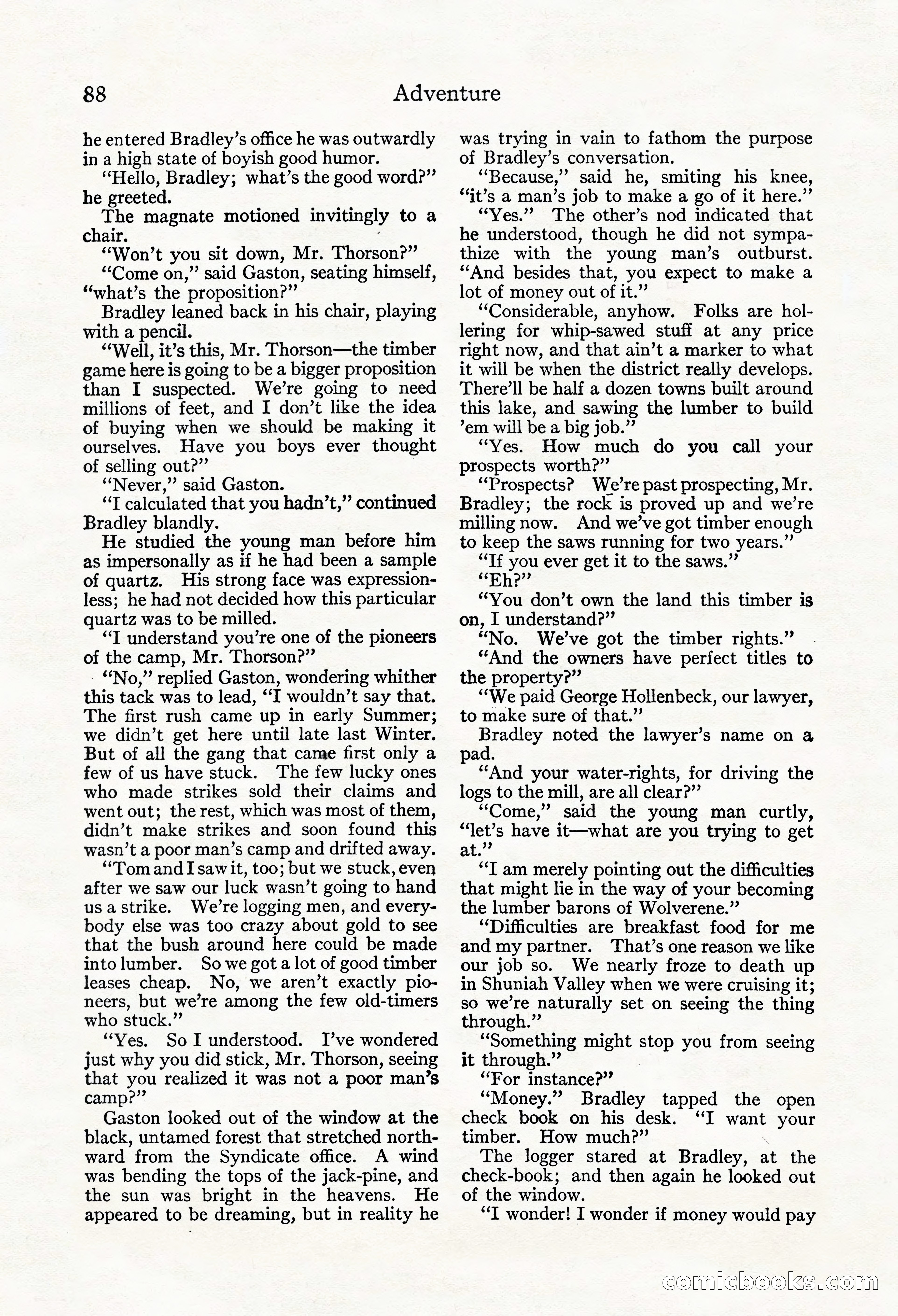 Adventure Magazine, Mid-September 1917 — page 90 of 196