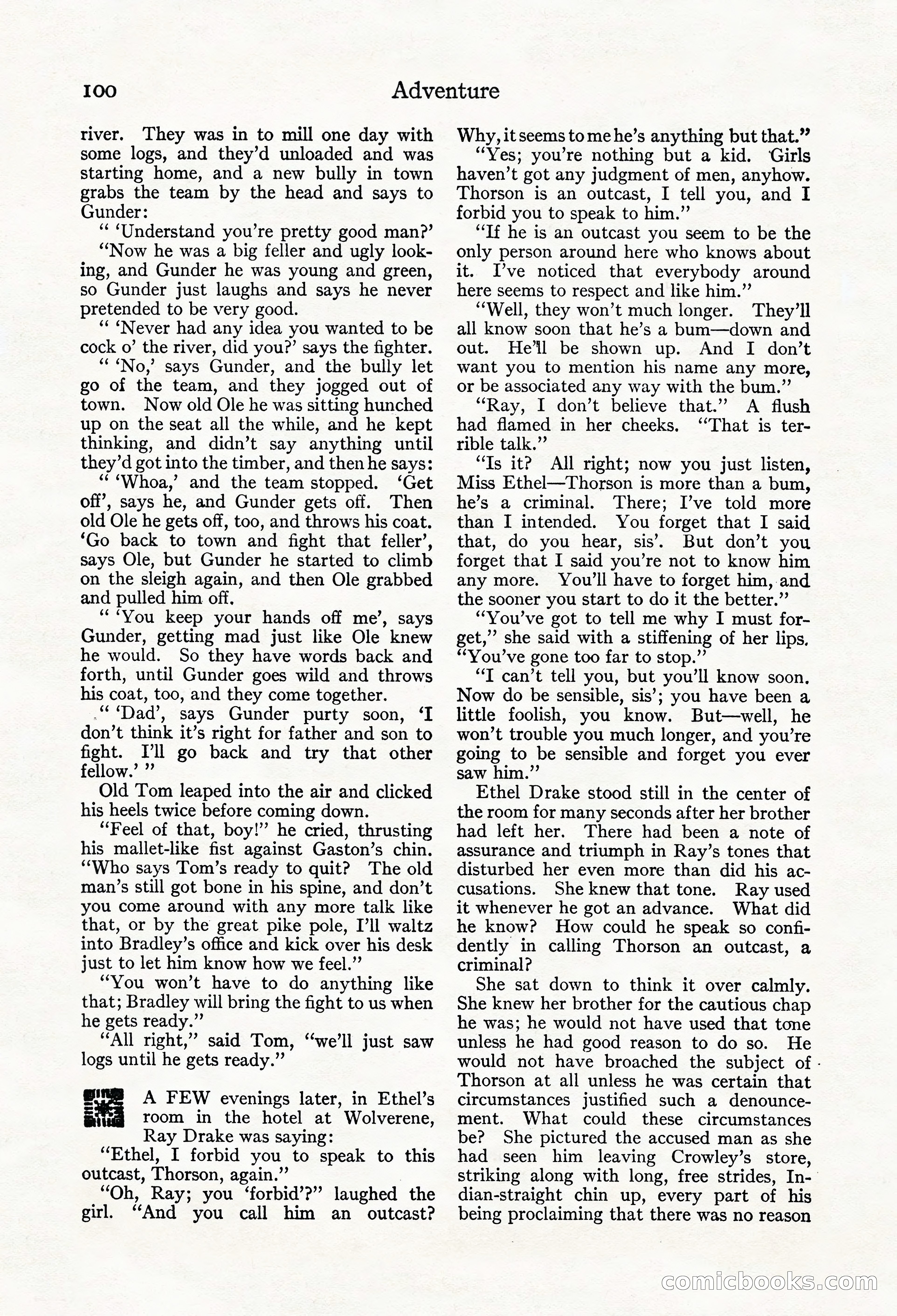 Adventure Magazine, Mid-September 1917 — page 102 of 196