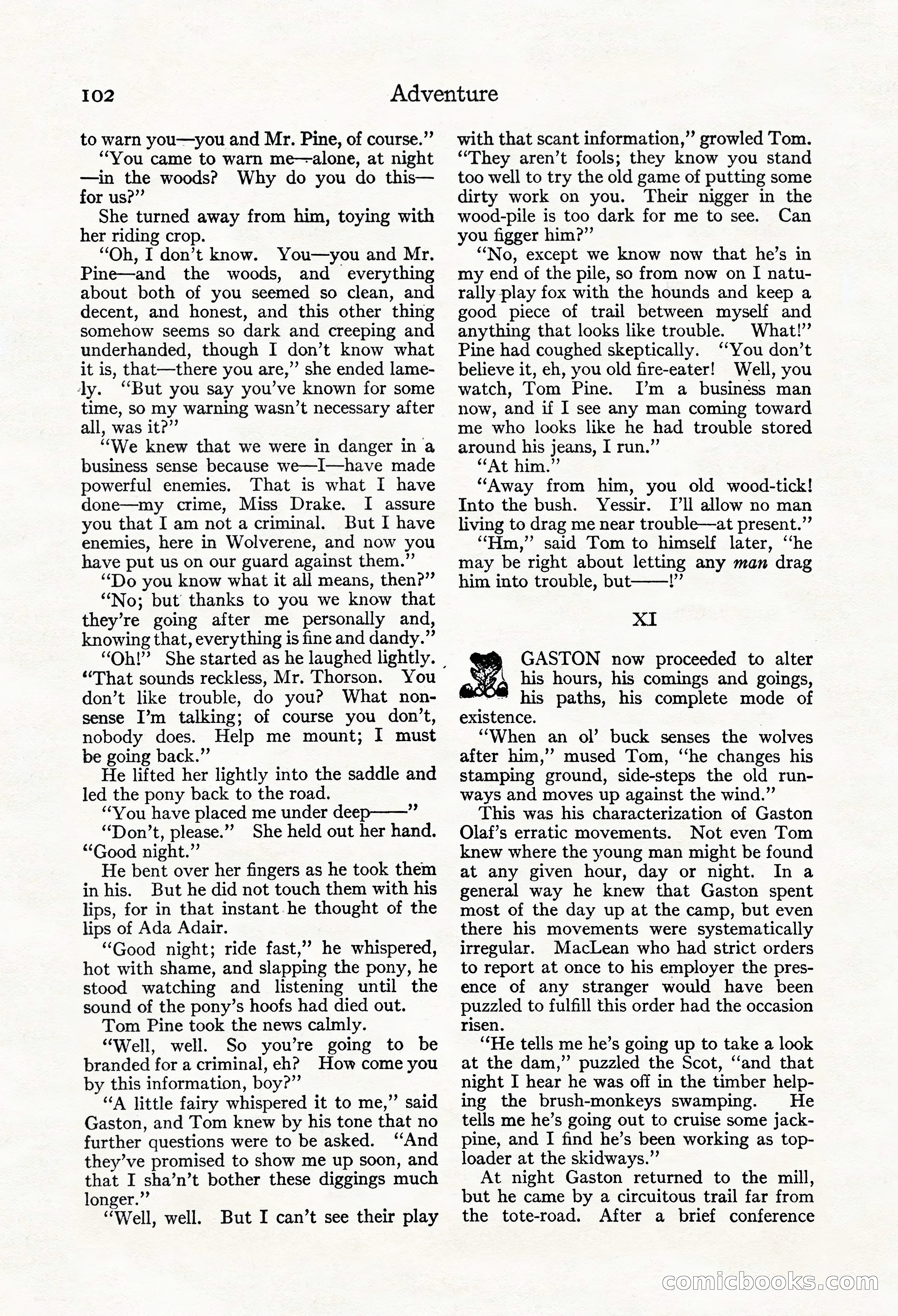 Adventure Magazine, Mid-September 1917 — page 104 of 196