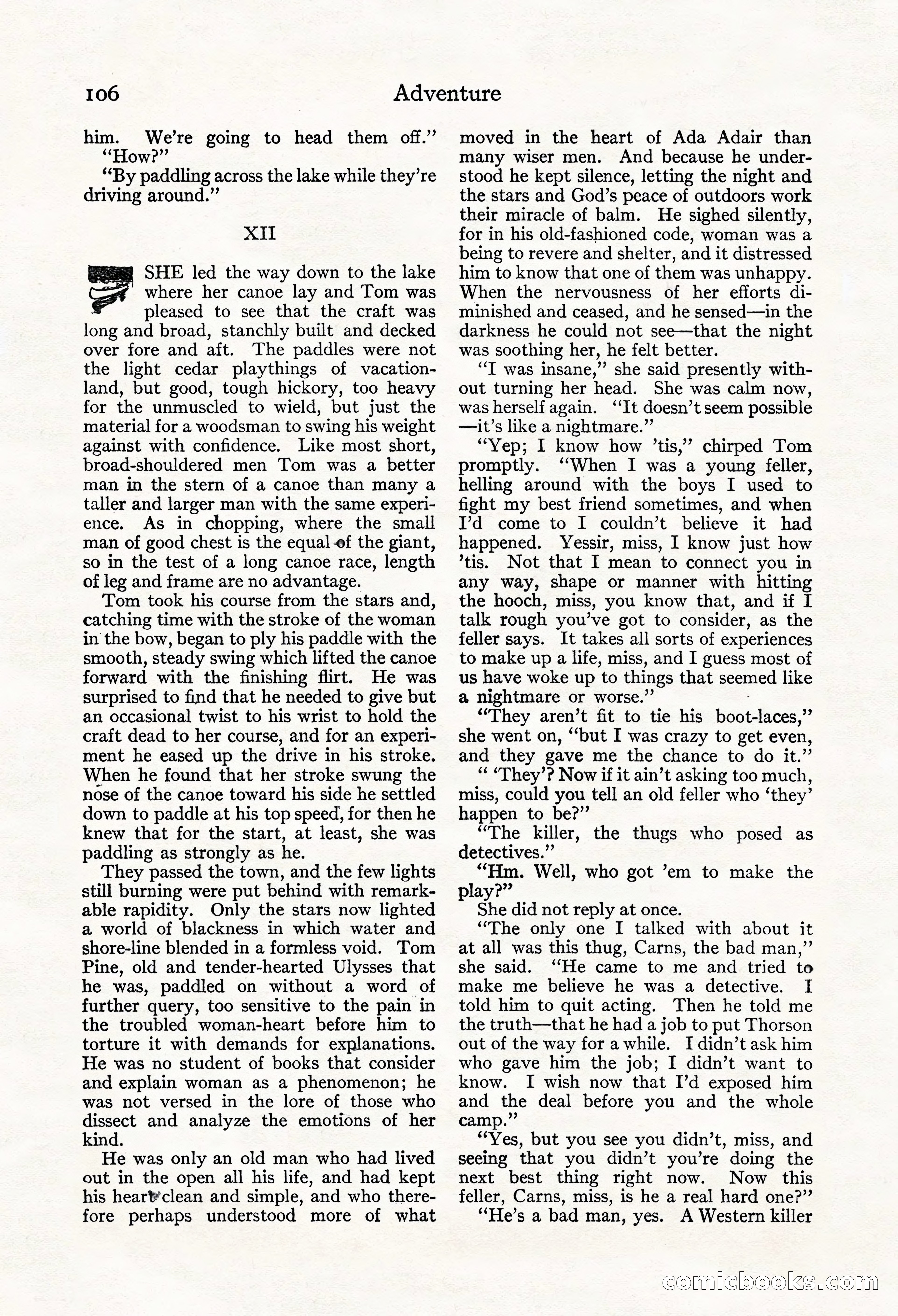 Adventure Magazine, Mid-September 1917 — page 108 of 196