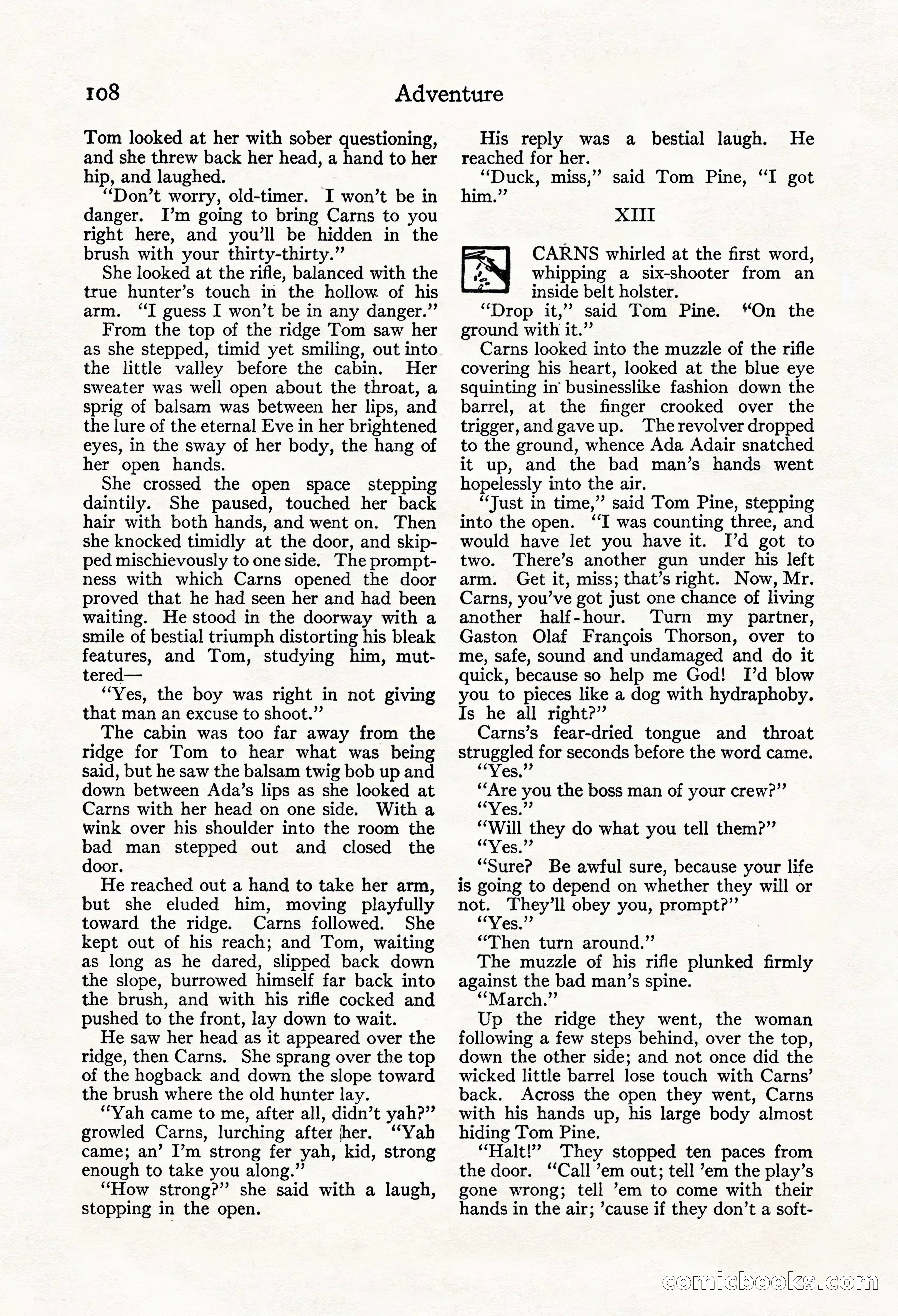 Adventure Magazine, Mid-September 1917 — page 110 of 196