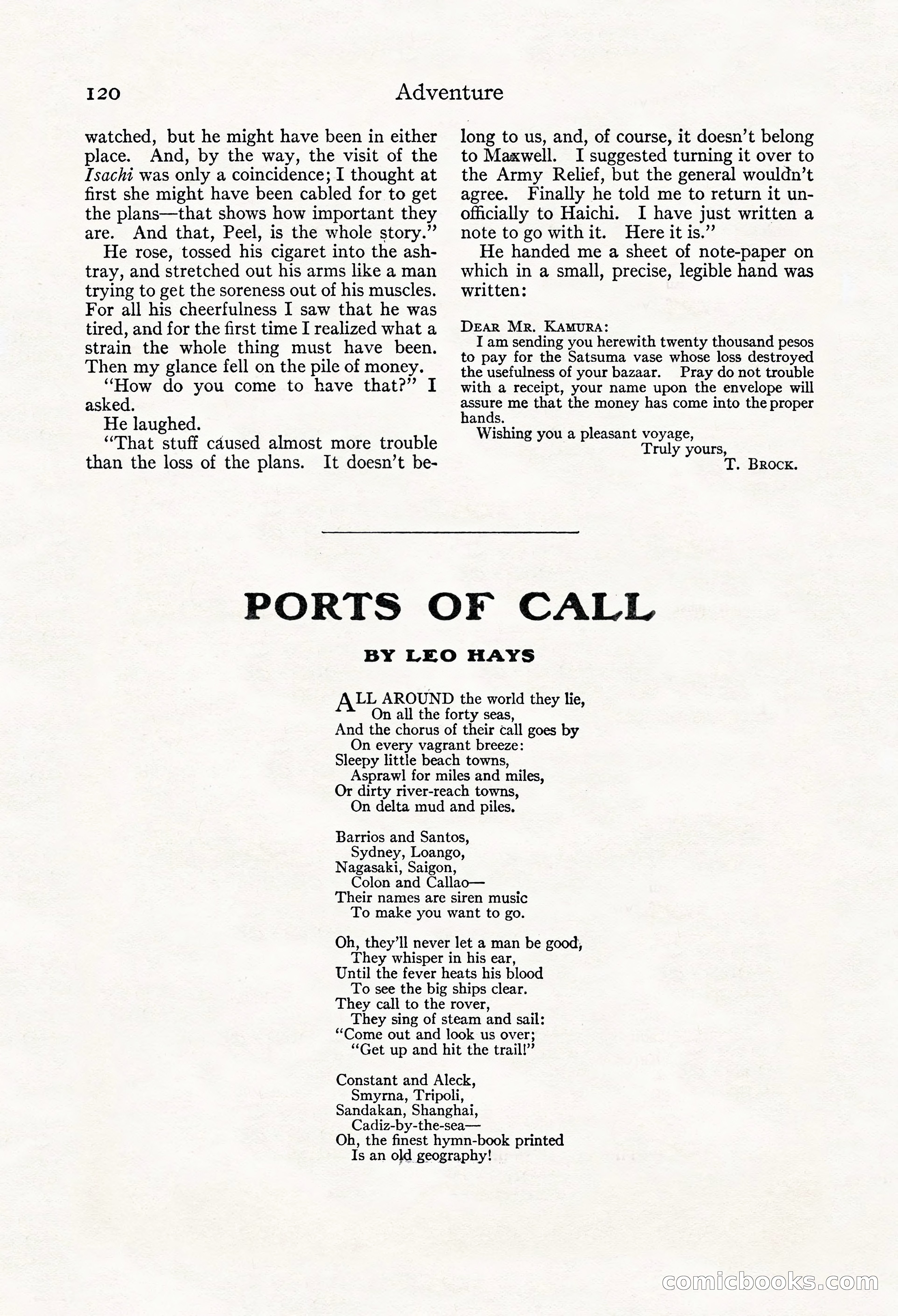 Adventure Magazine, Mid-September 1917 — page 122 of 196