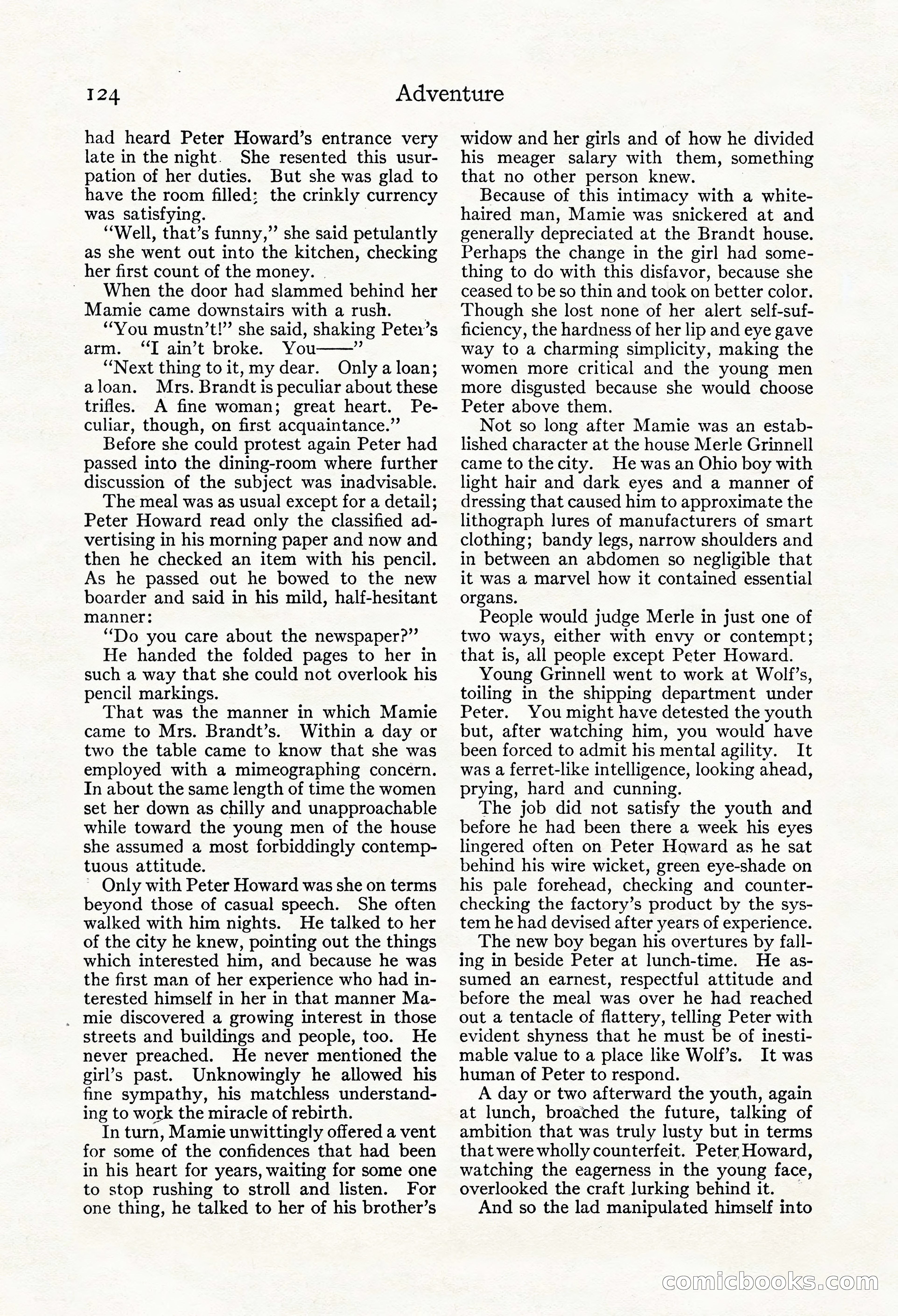 Adventure Magazine, Mid-September 1917 — page 126 of 196