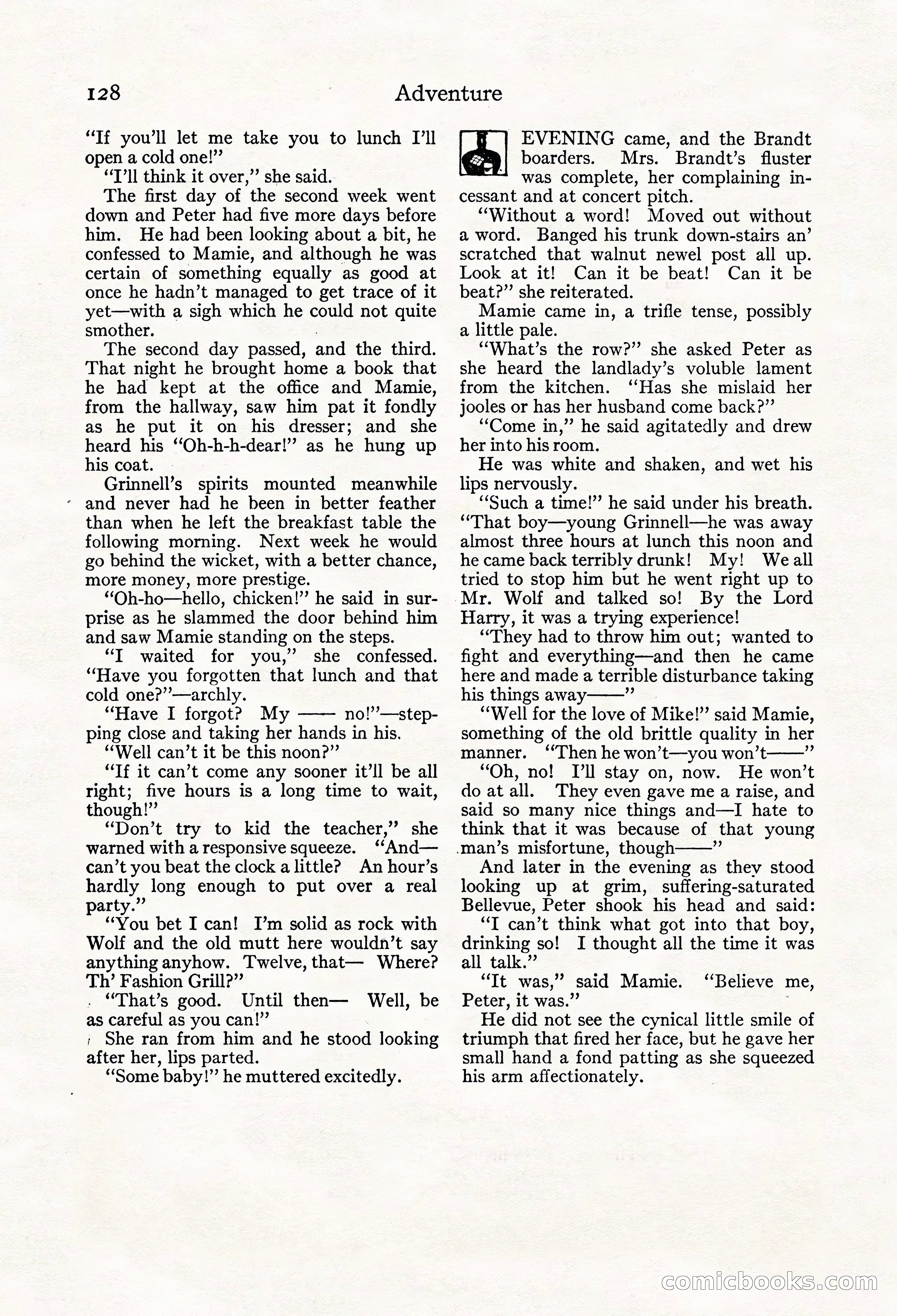 Adventure Magazine, Mid-September 1917 — page 130 of 196