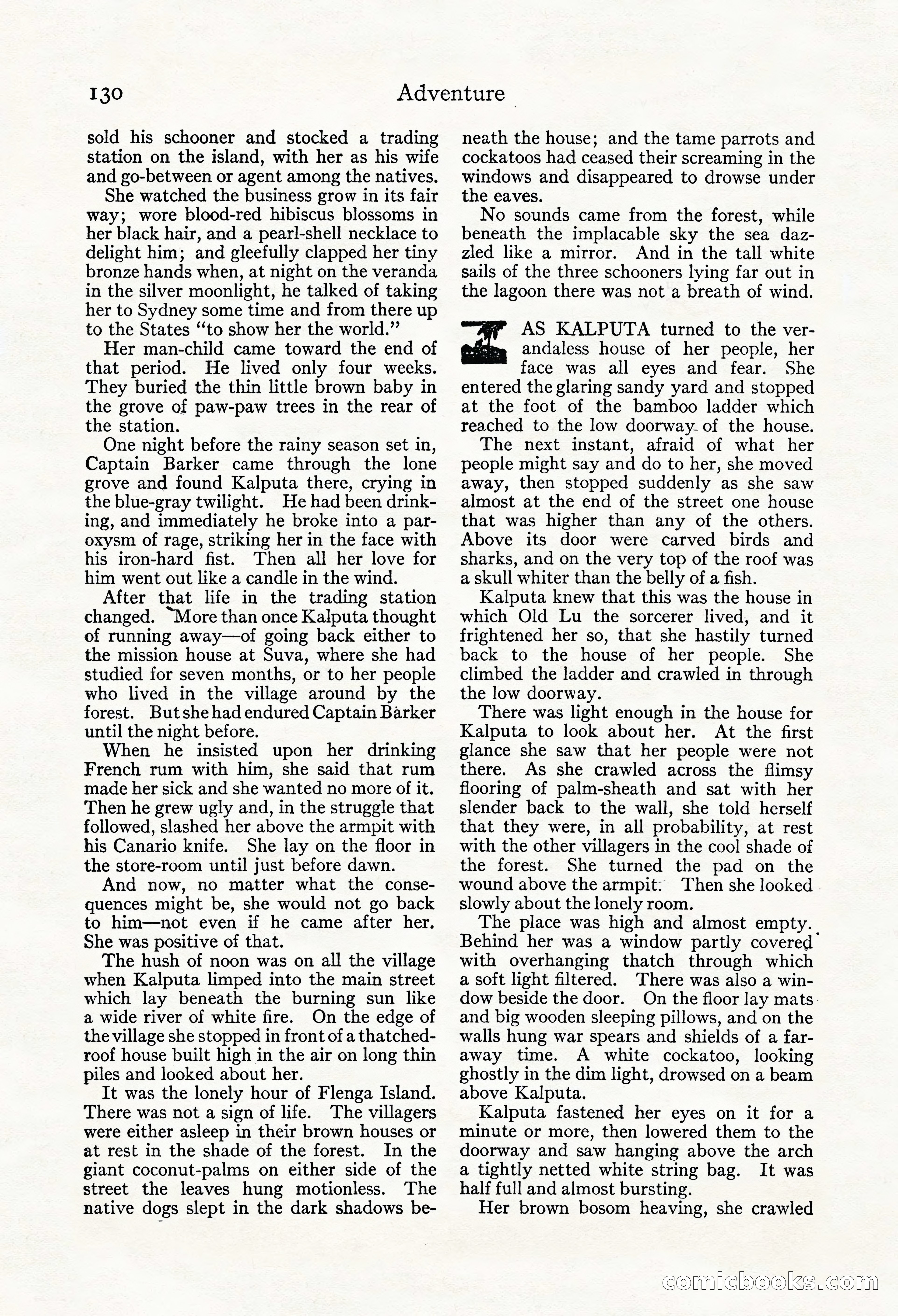 Adventure Magazine, Mid-September 1917 — page 132 of 196