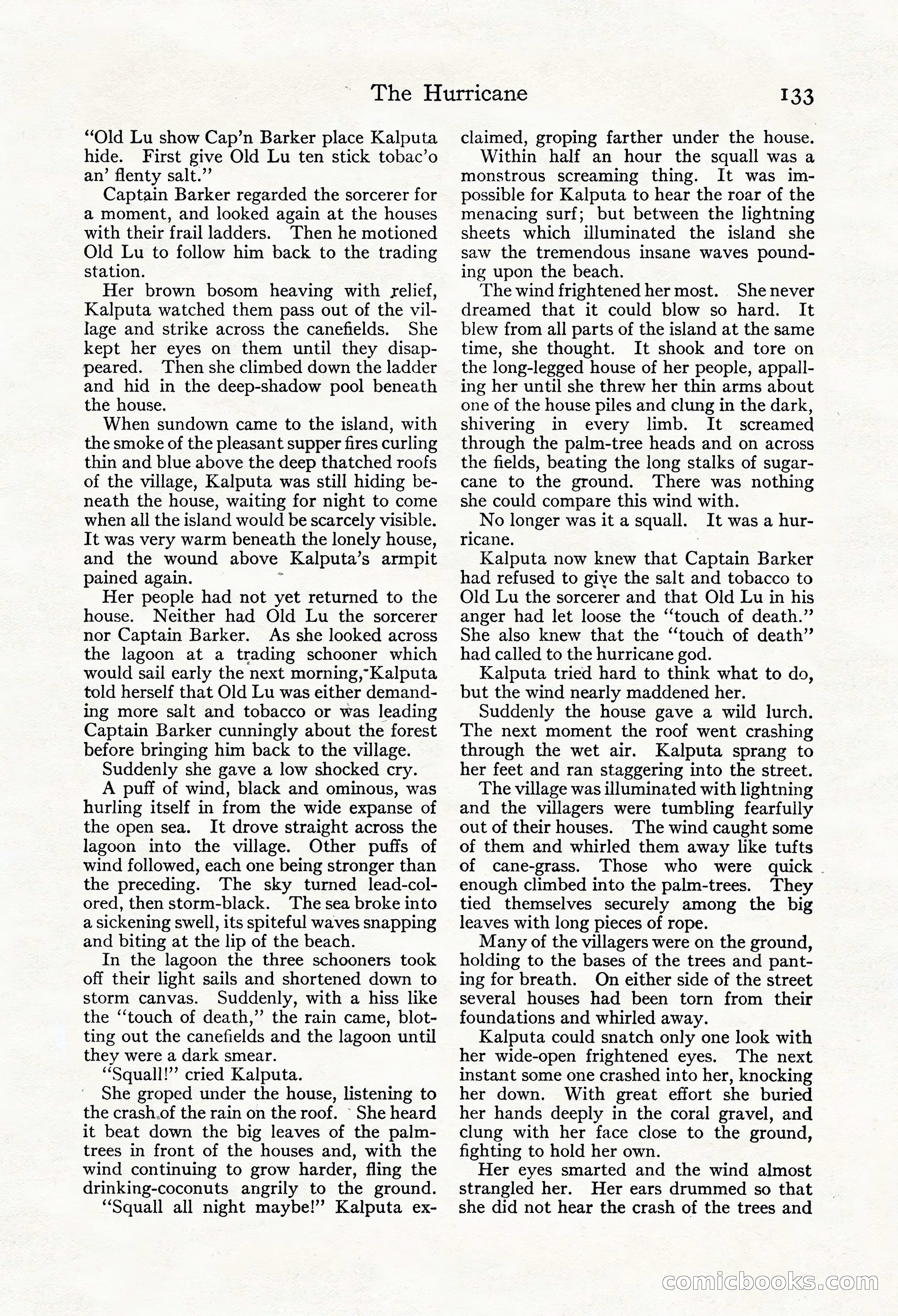 Adventure Magazine, Mid-September 1917 — page 135 of 196
