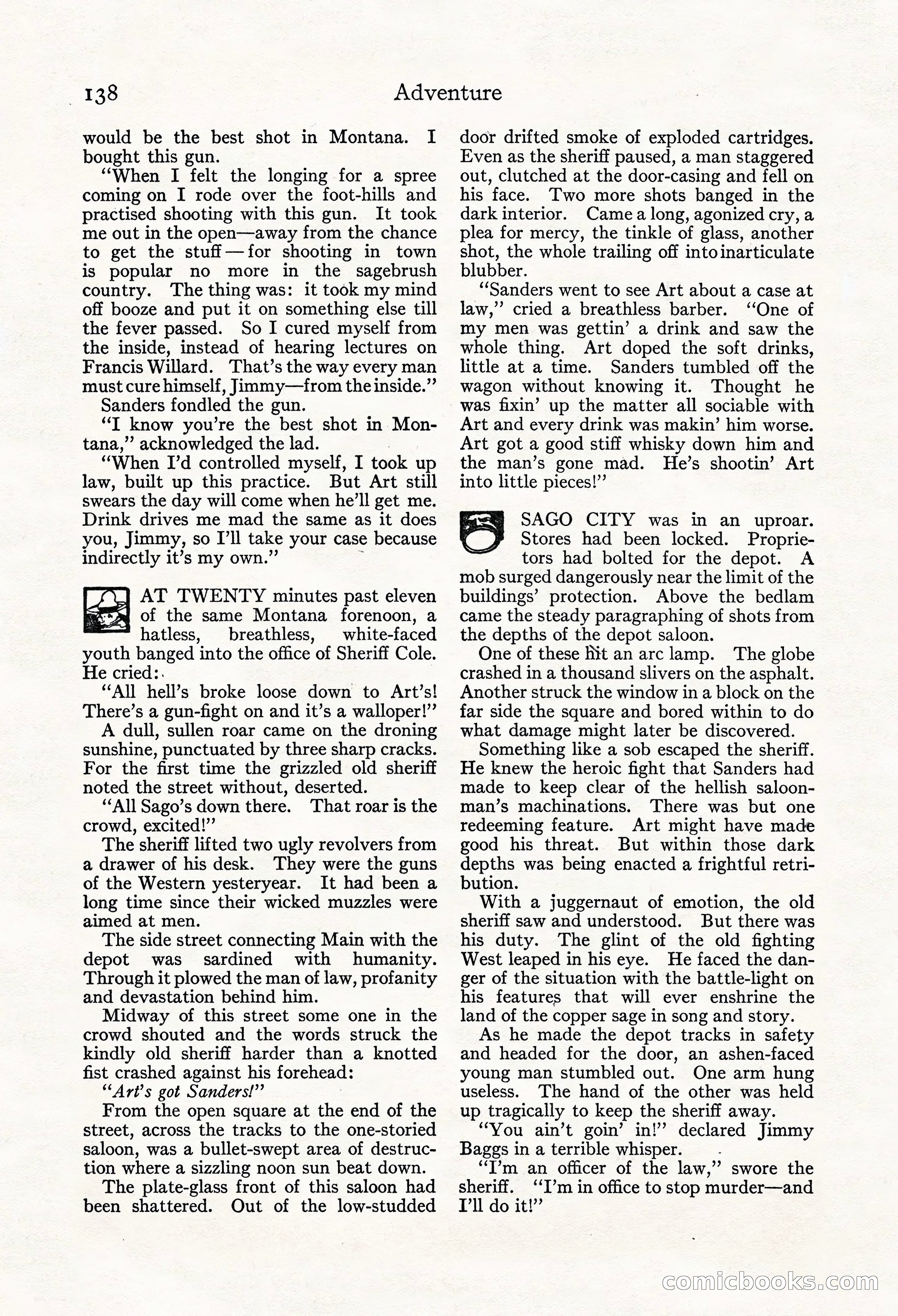 Adventure Magazine, Mid-September 1917 — page 140 of 196