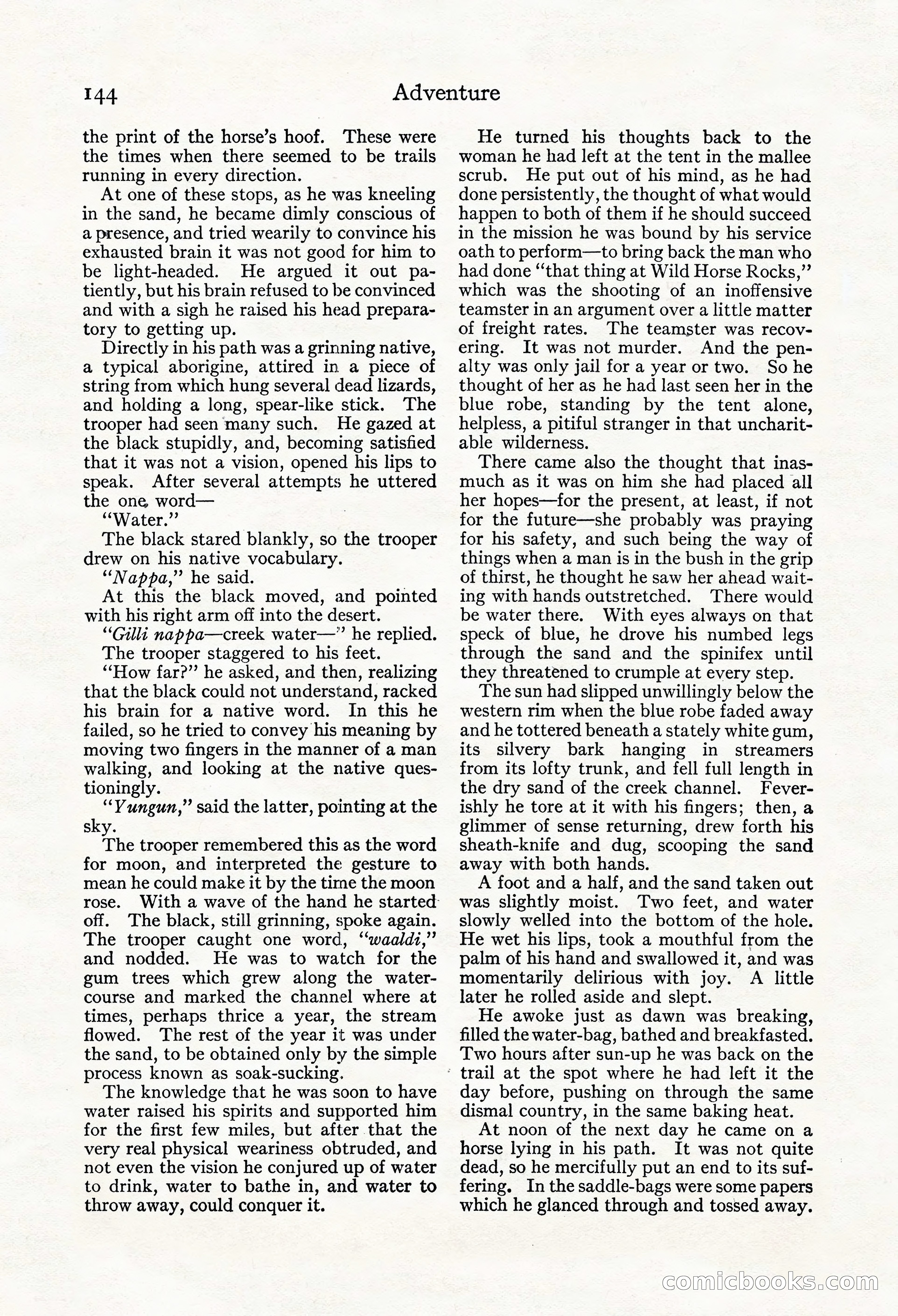 Adventure Magazine, Mid-September 1917 — page 146 of 196