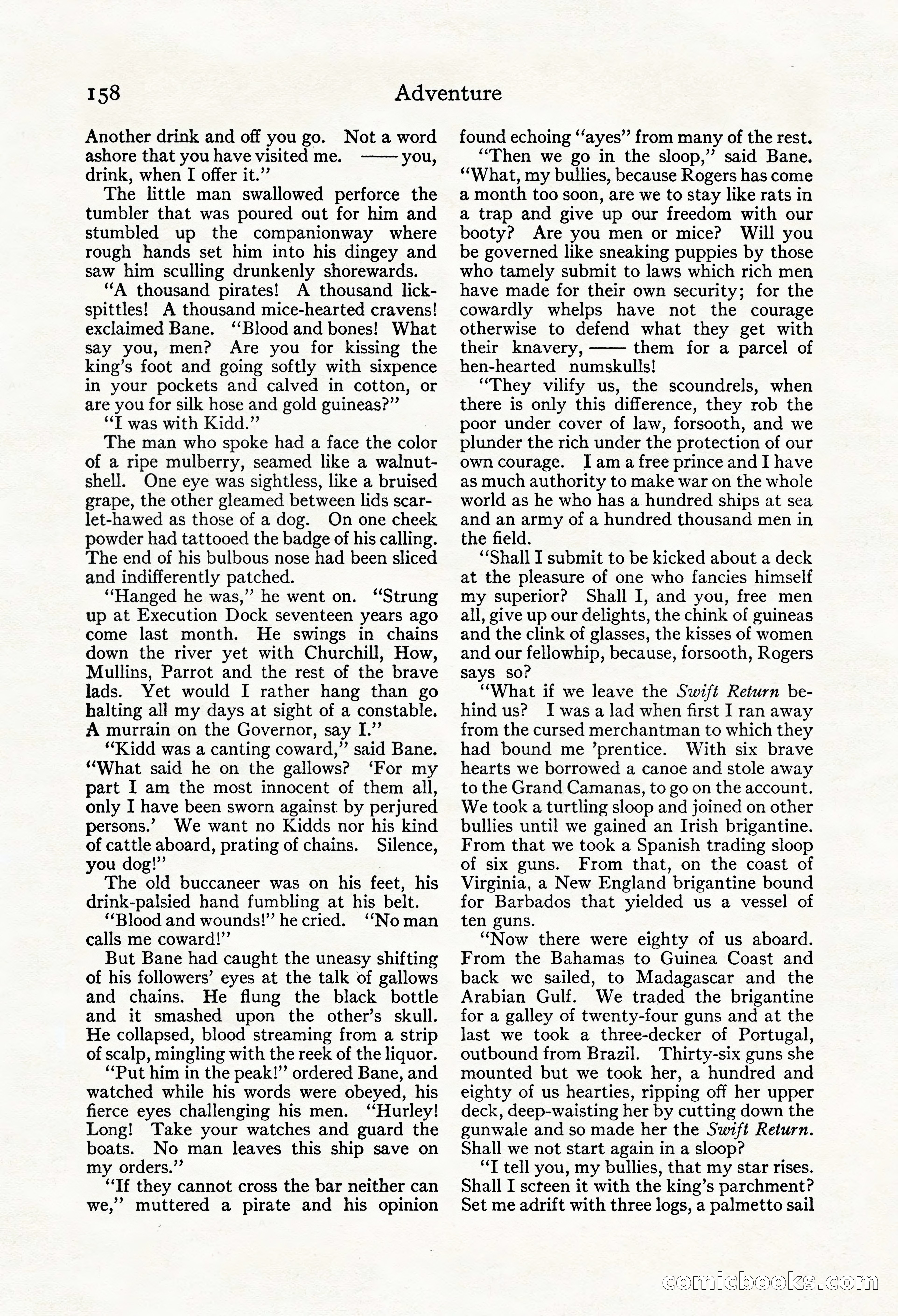 Adventure Magazine, Mid-September 1917 — page 160 of 196
