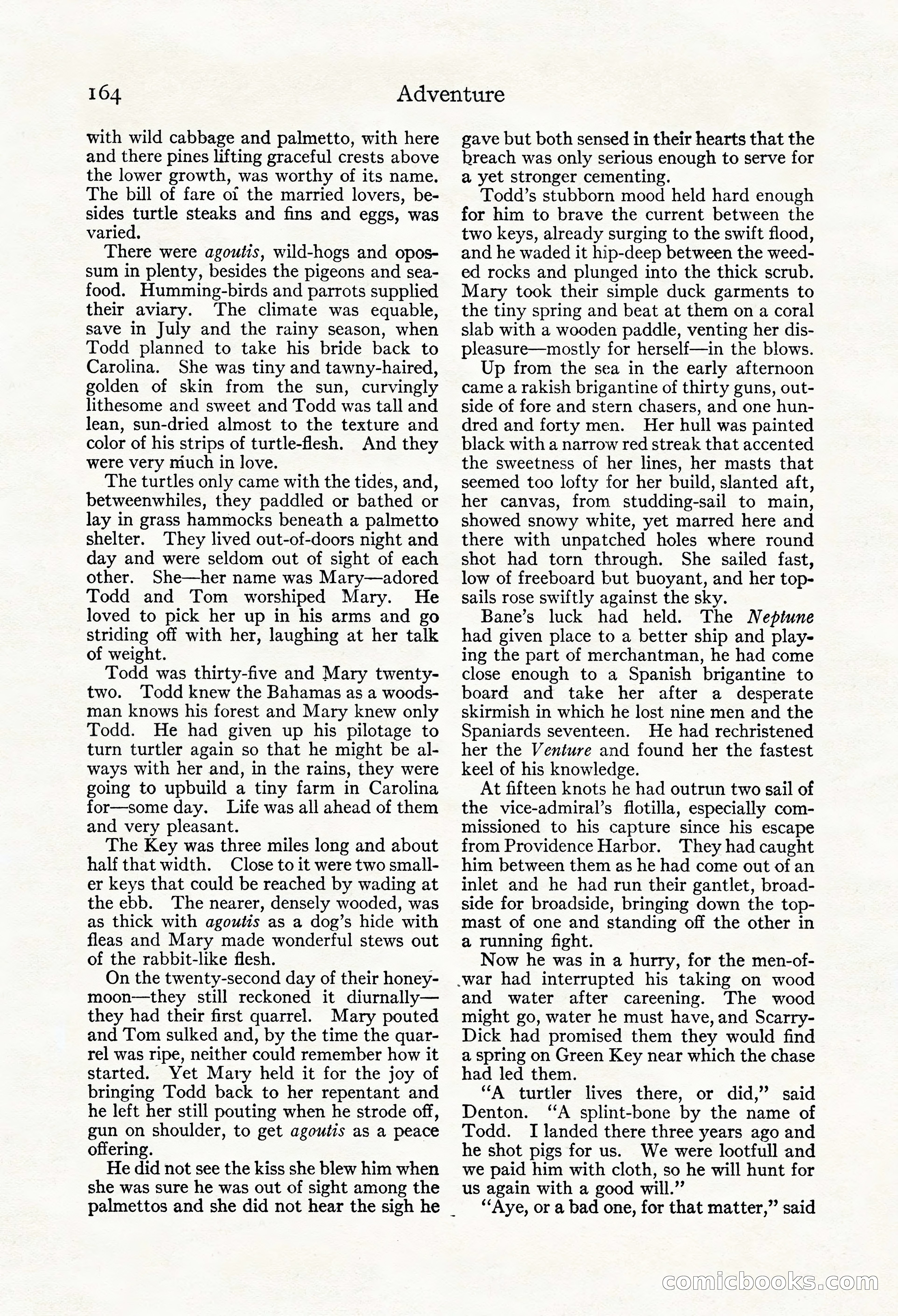 Adventure Magazine, Mid-September 1917 — page 166 of 196