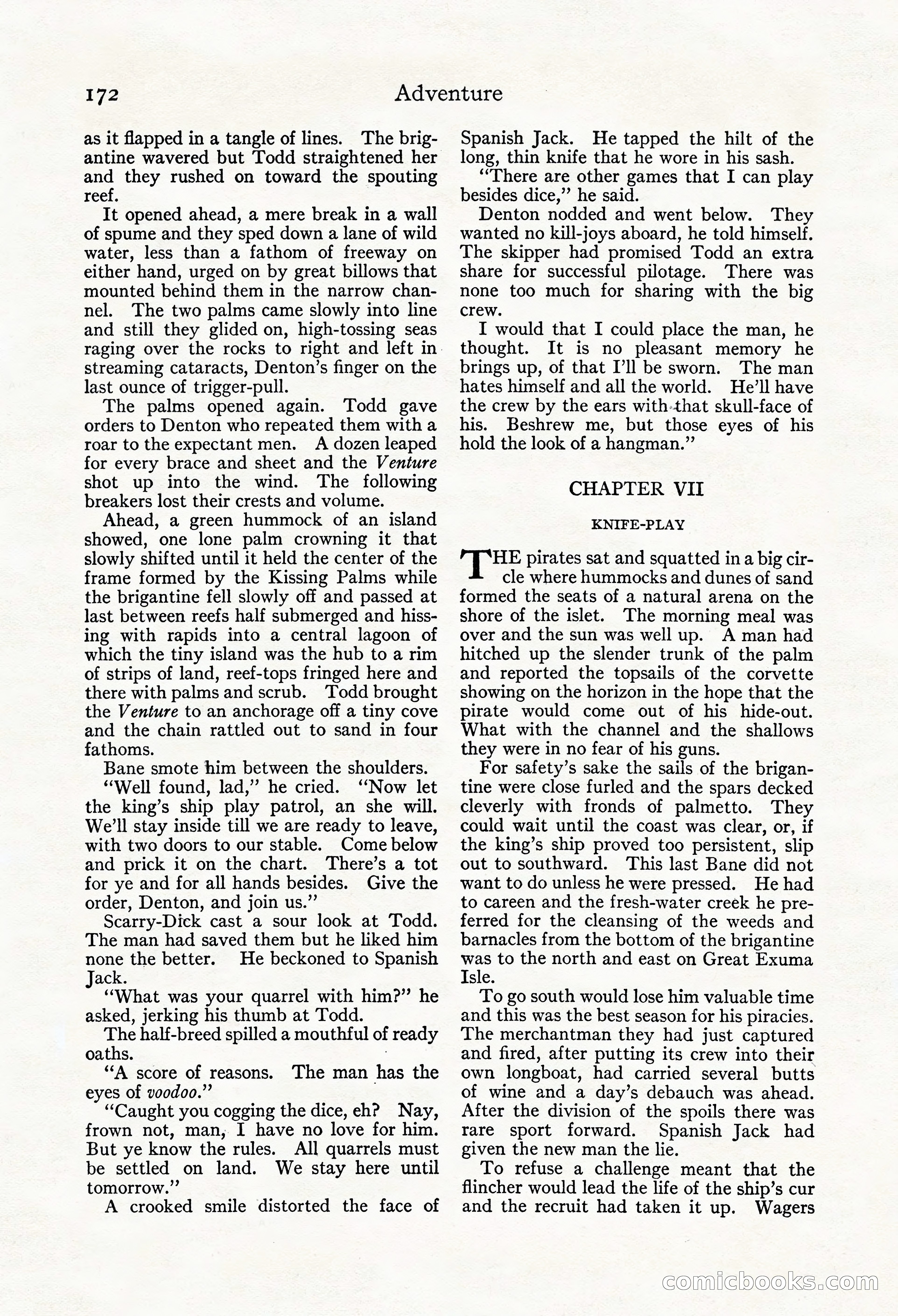 Adventure Magazine, Mid-September 1917 — page 174 of 196
