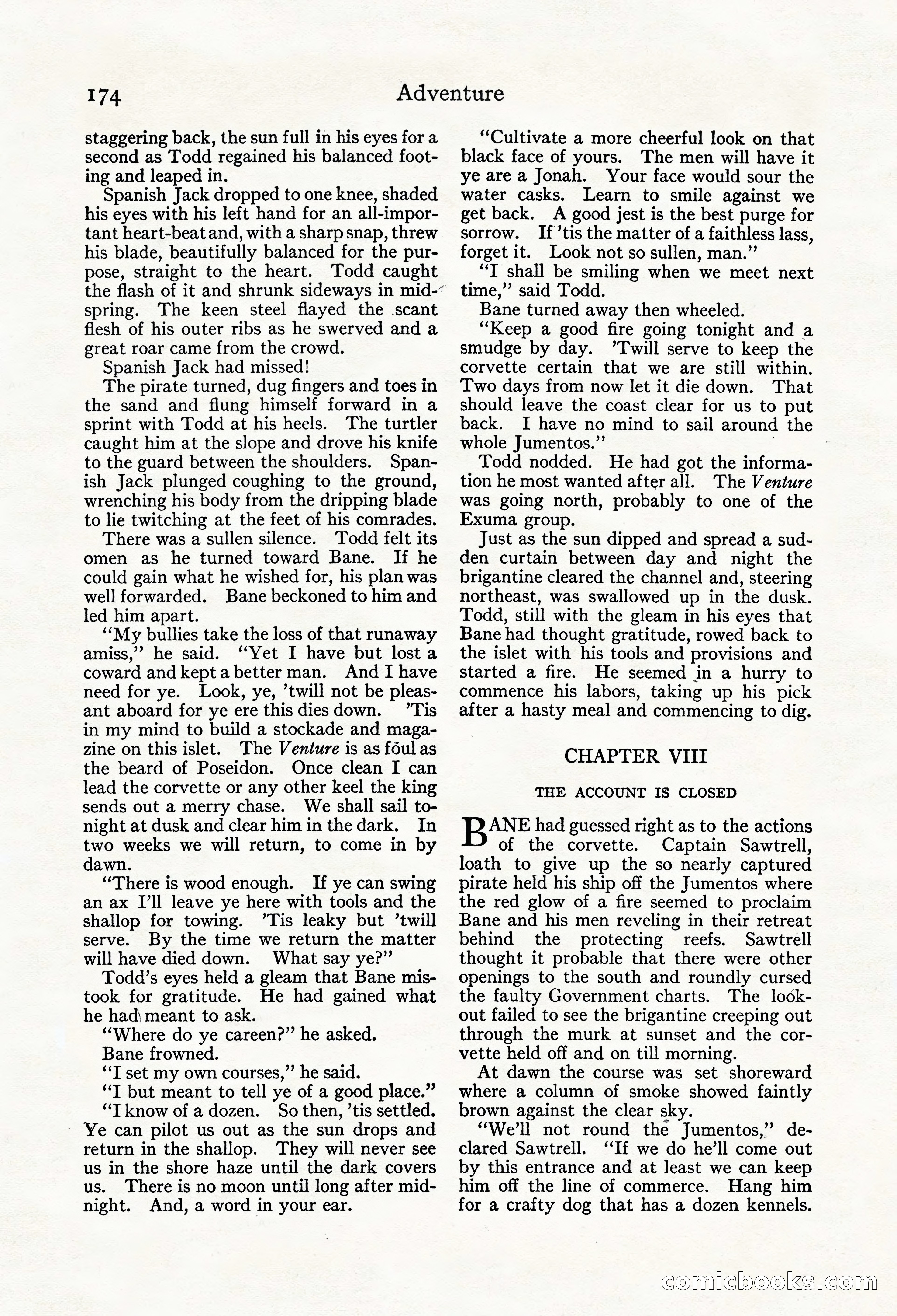 Adventure Magazine, Mid-September 1917 — page 176 of 196