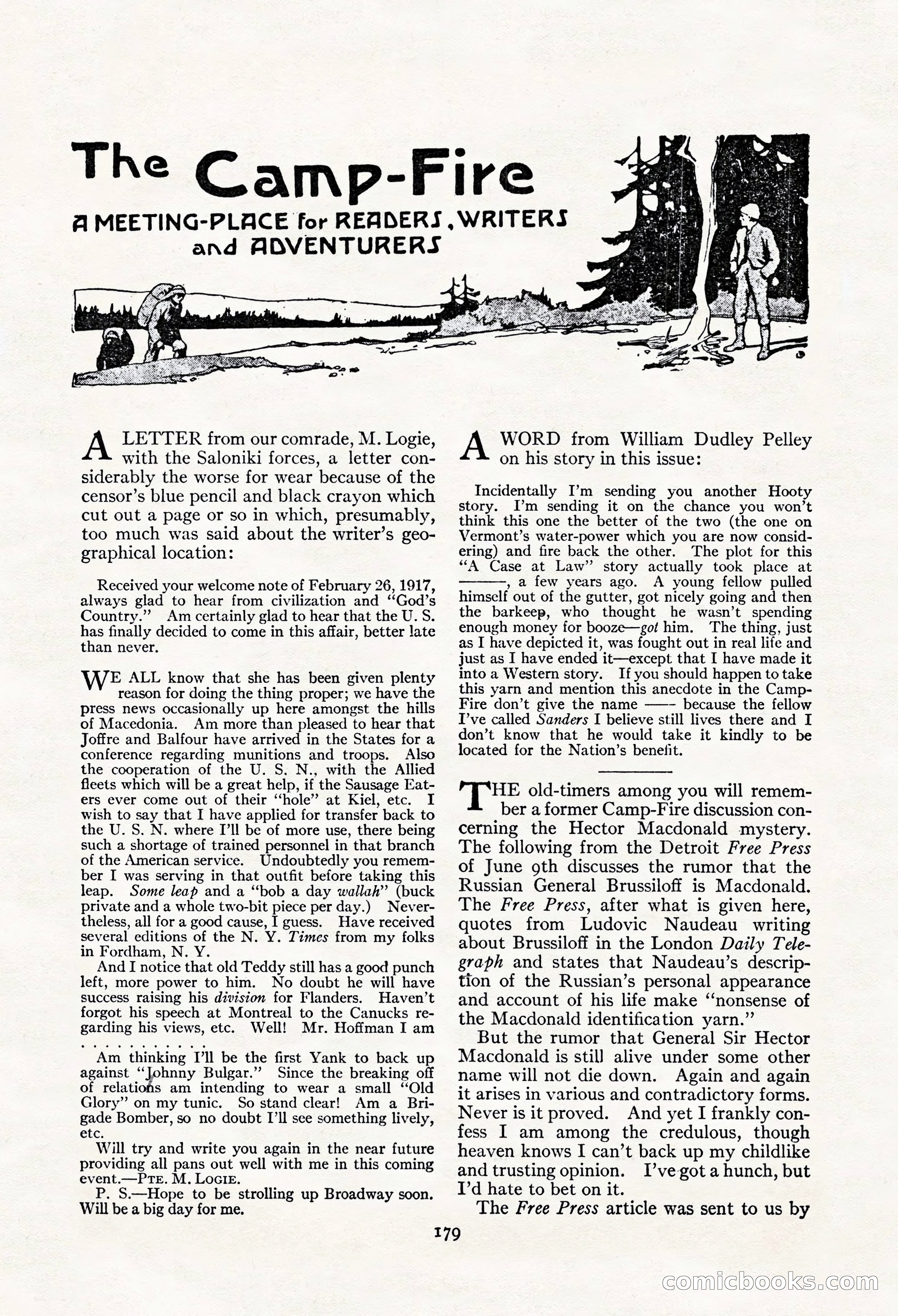 Adventure Magazine, Mid-September 1917 — page 181 of 196