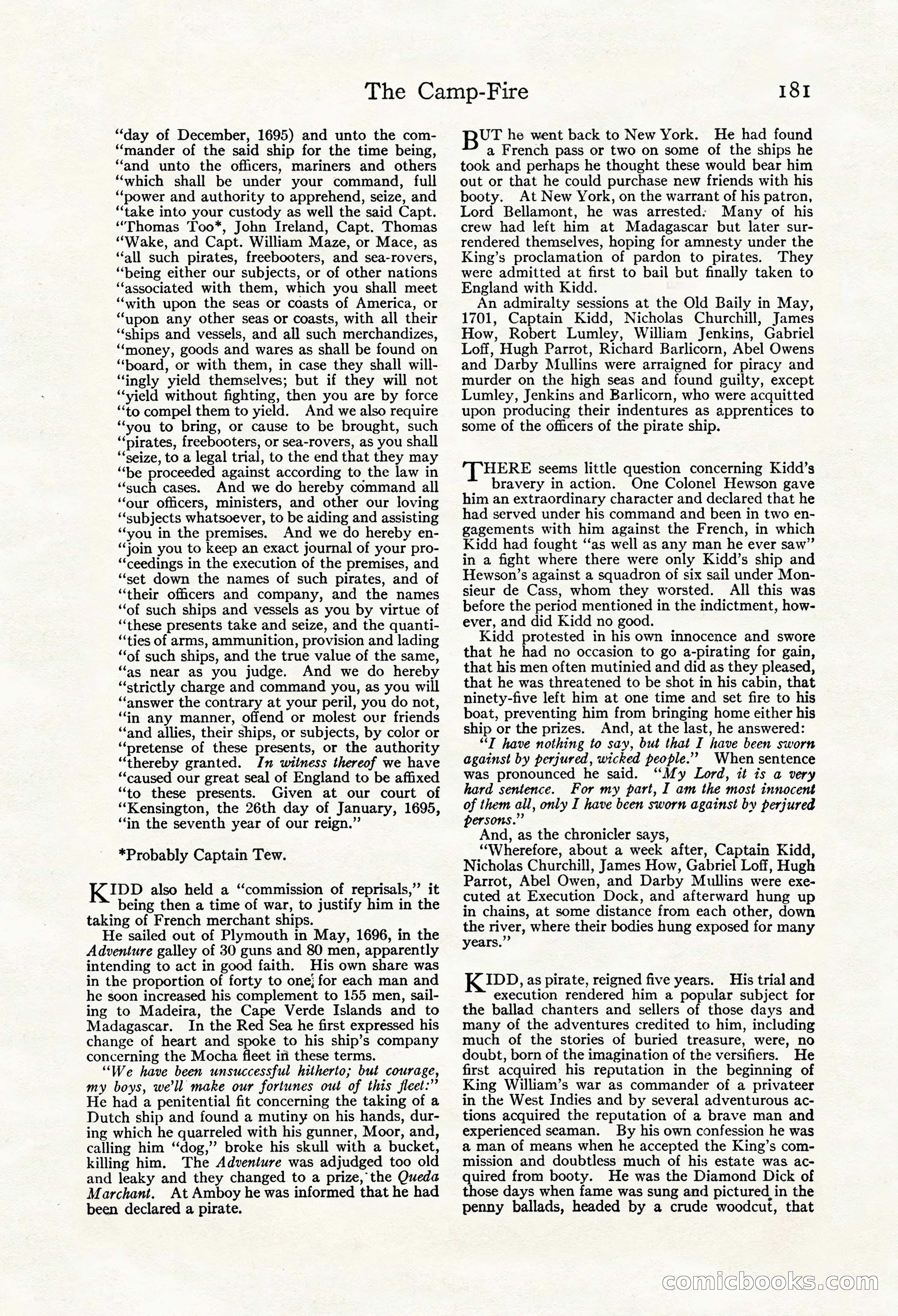 Adventure Magazine, Mid-September 1917 — page 183 of 196