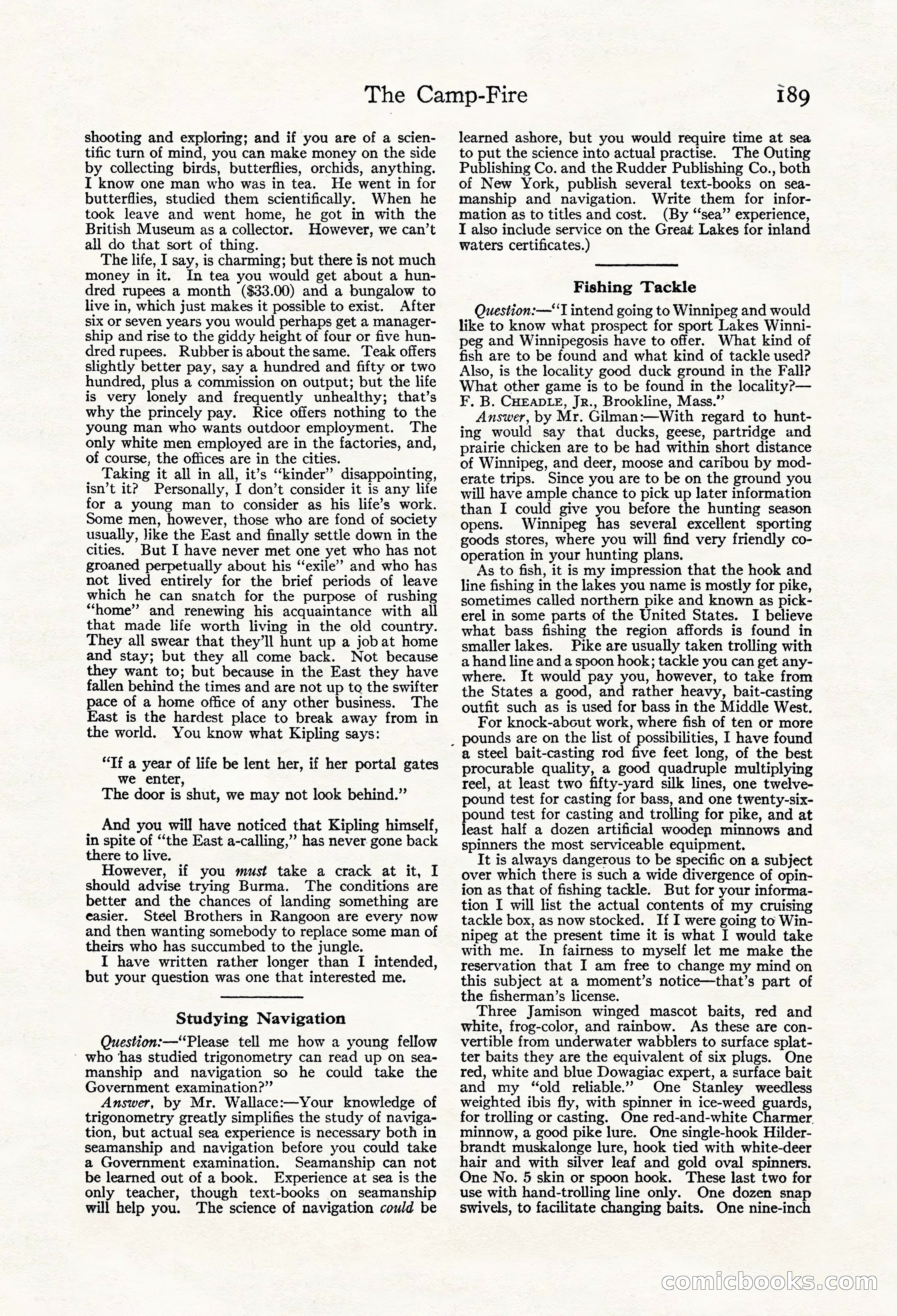 Adventure Magazine, Mid-September 1917 — page 191 of 196