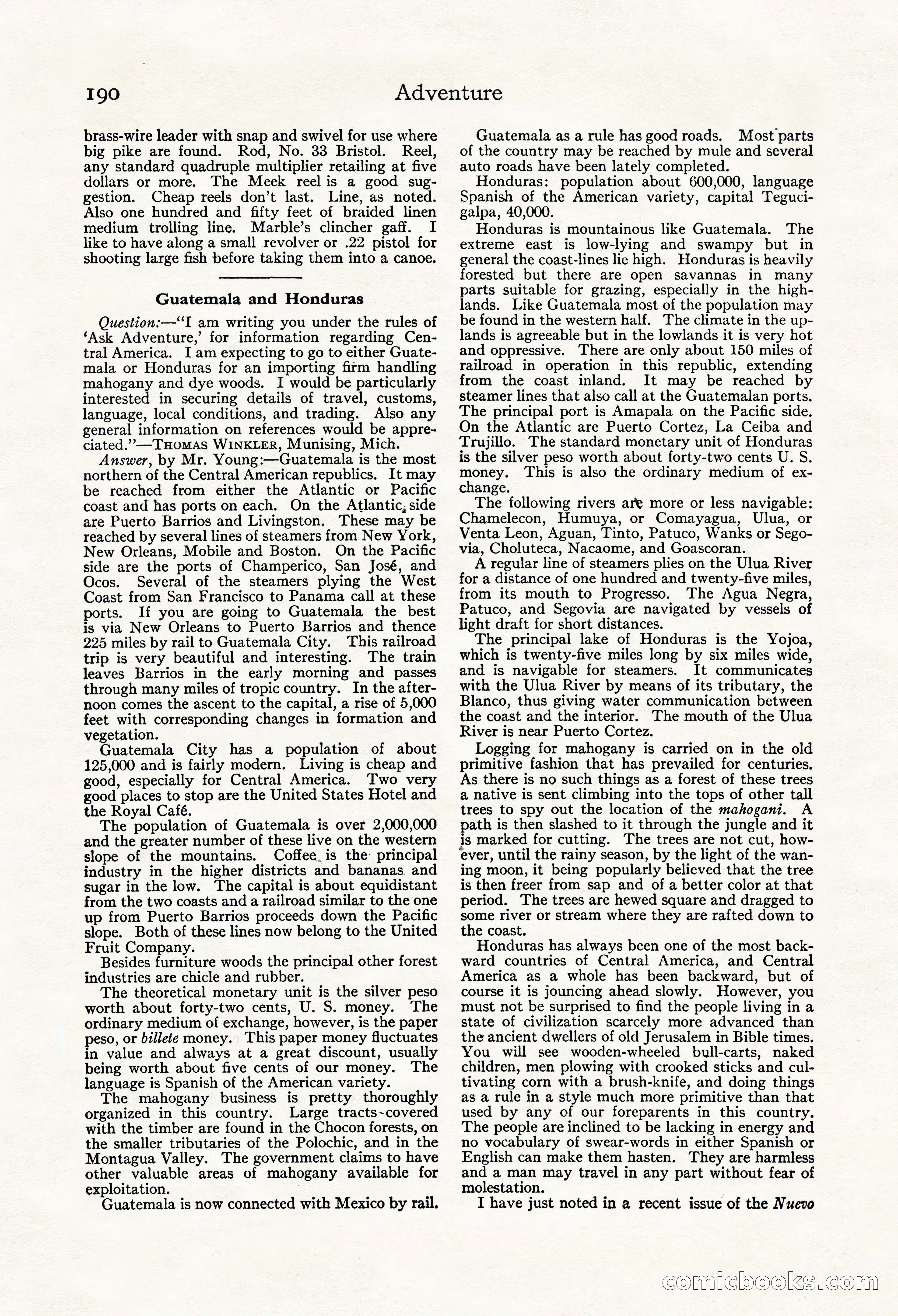 Adventure Magazine, Mid-September 1917 — page 192 of 196