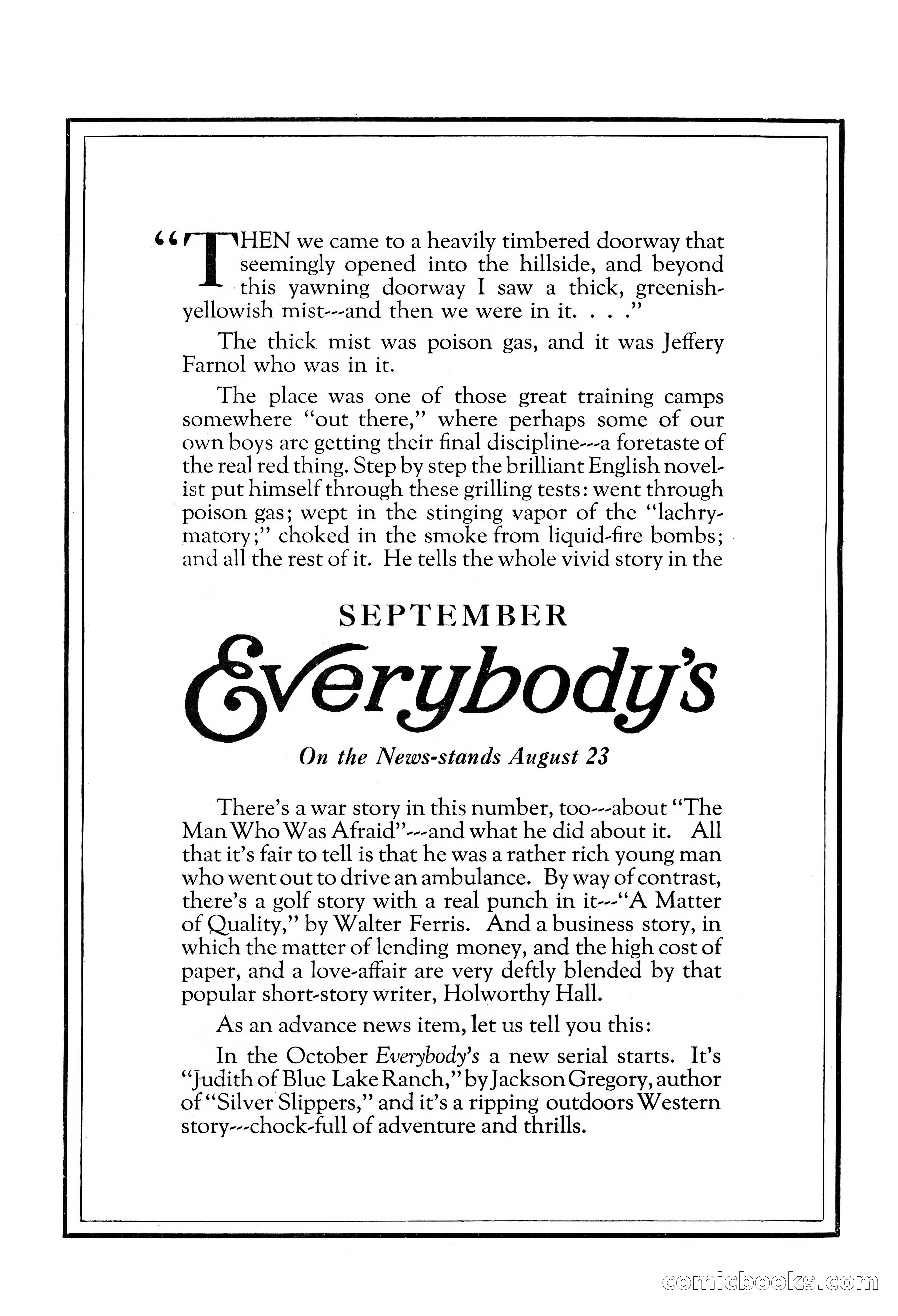 Adventure Magazine, Mid-September 1917 — page 196 of 196