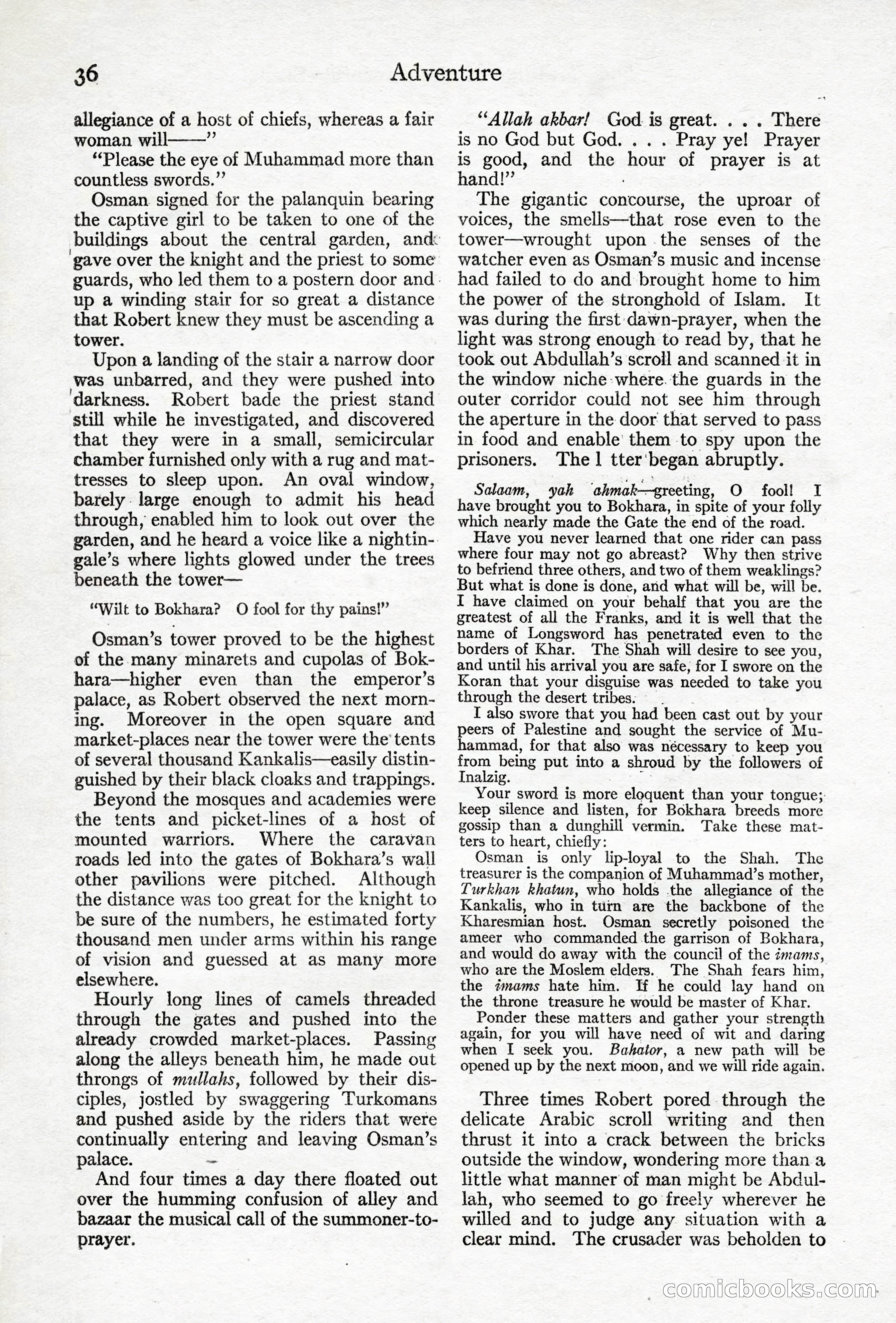 Adventure Magazine, April 10, 1924 — page 38 of 196