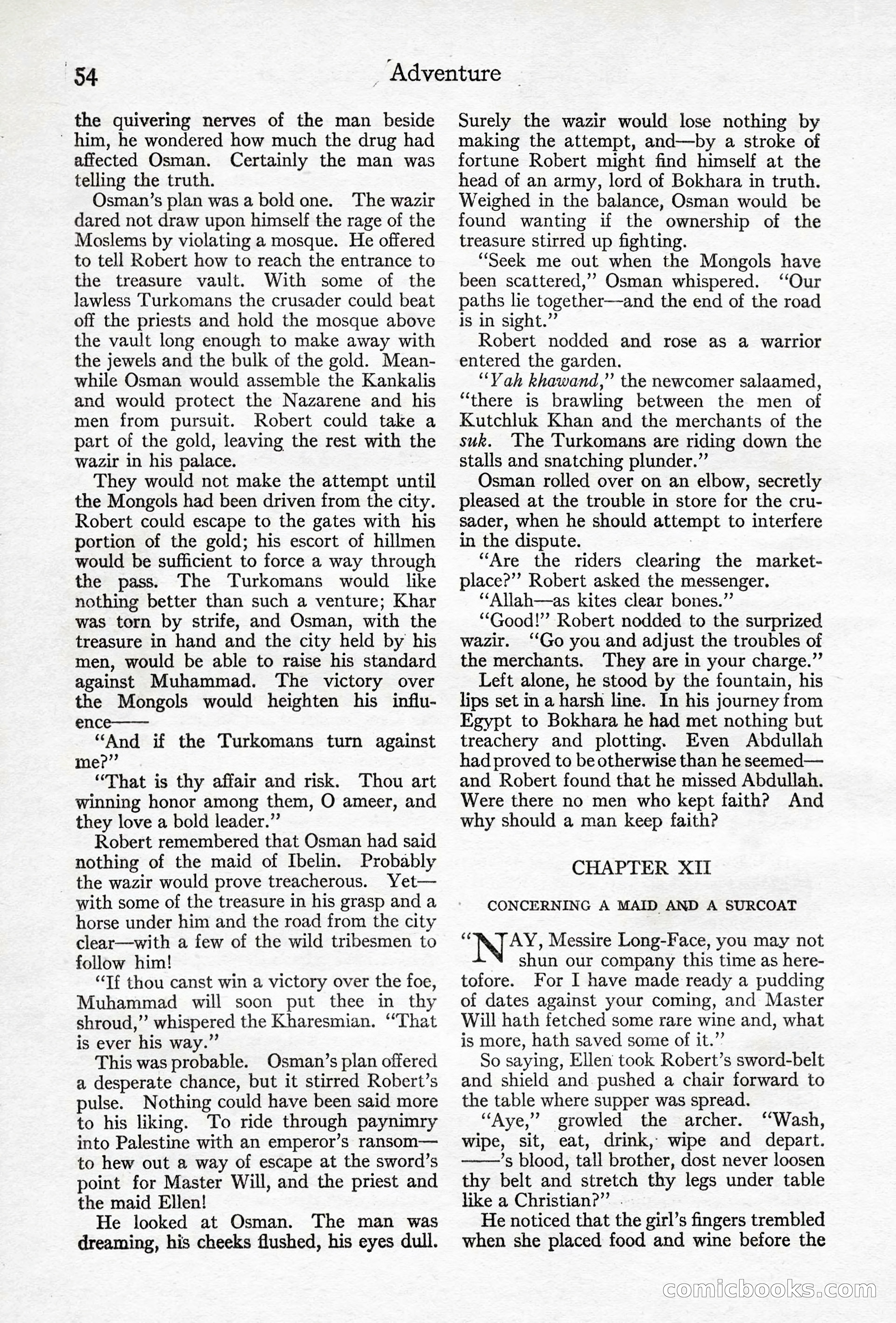 Adventure Magazine, April 10, 1924 — page 56 of 196