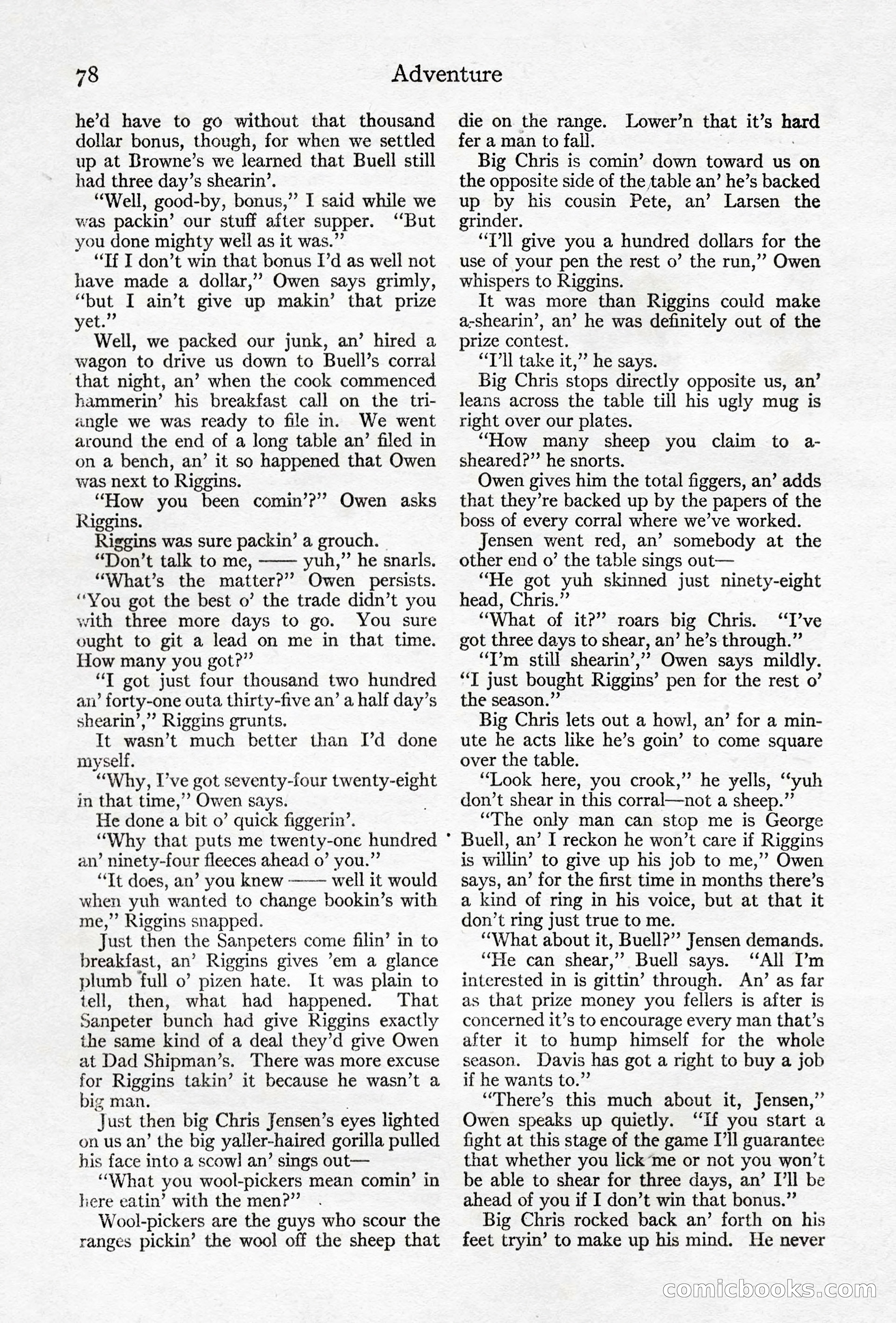 Adventure Magazine, April 10, 1924 — page 80 of 196